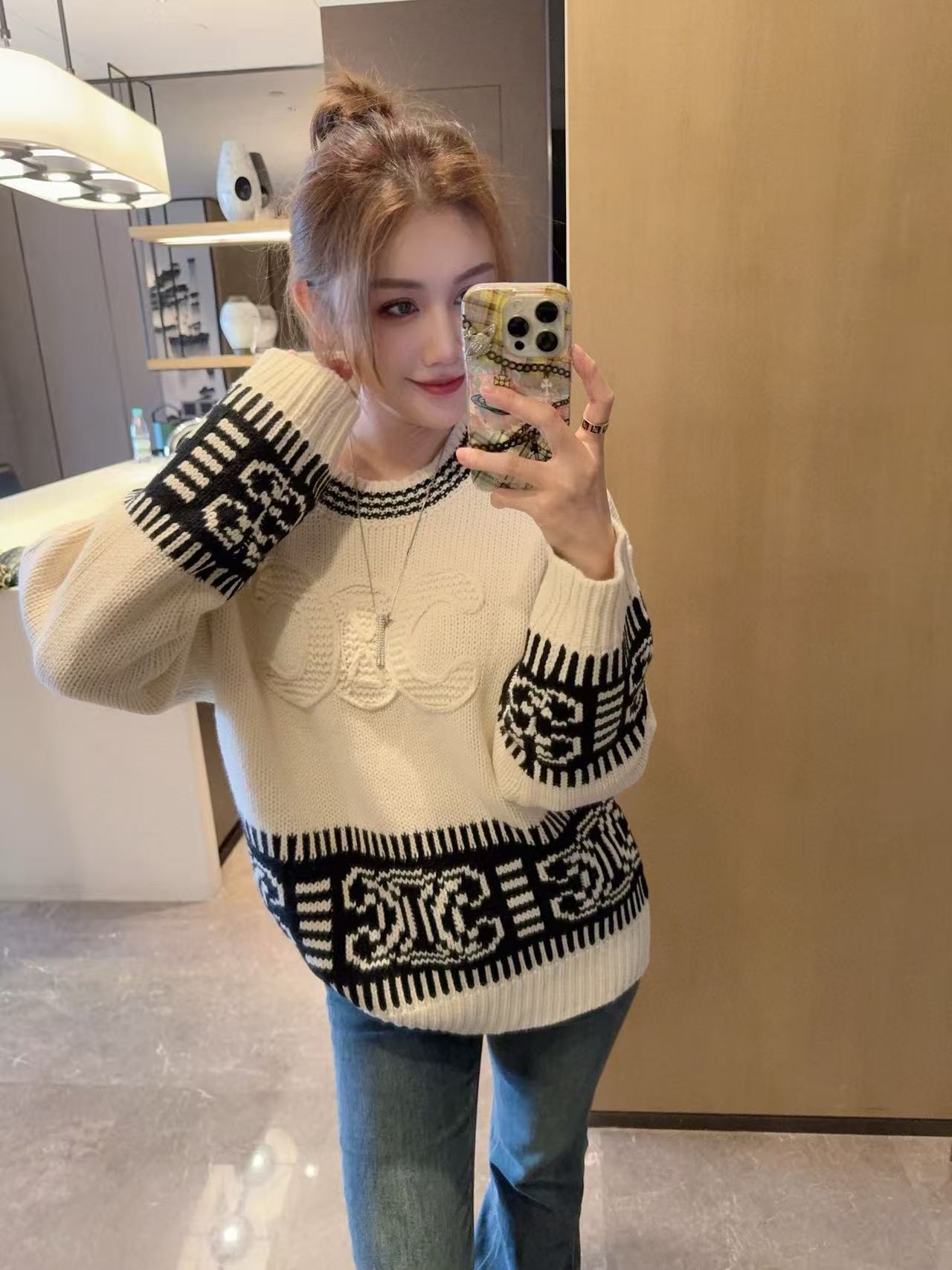 CEL1NE 凱旋門 ルーズセーター【50％割引+送料無料】