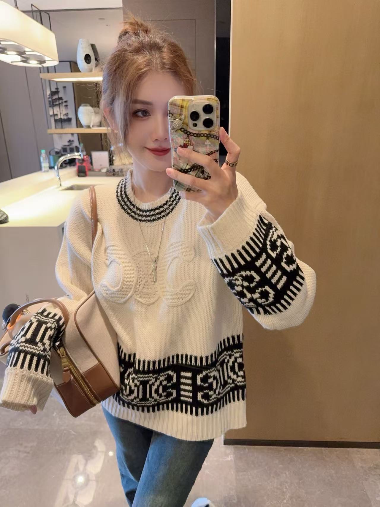 CEL1NE 凱旋門 ルーズセーター【50%割引+送料無料】