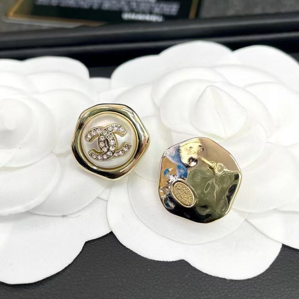 CHANE1 ダブルC ダイヤモンド イヤリング【50%割引+送料無料】