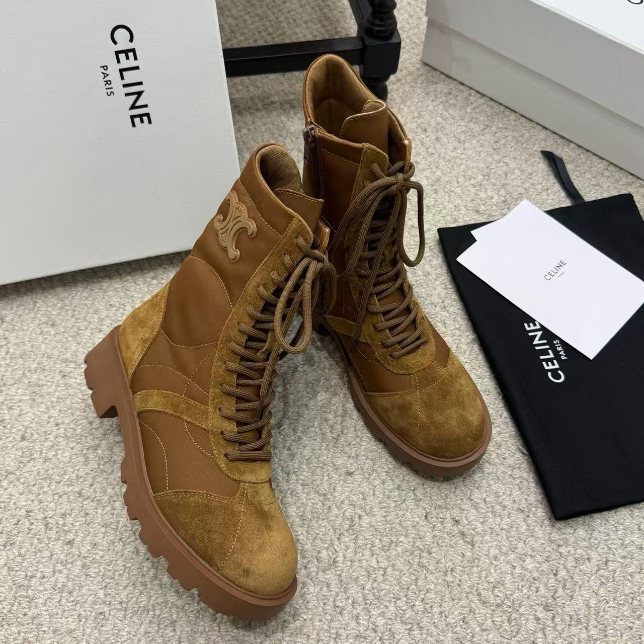 CEL1NEの高品質凱旋門レースアップマーティンブーツ【50％割引+送料無料】