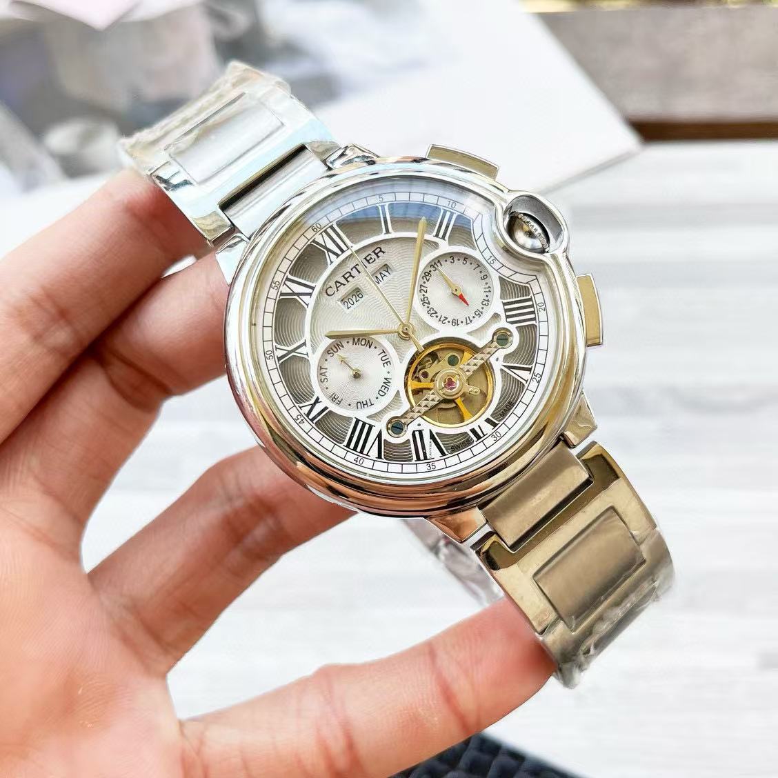 CART1ER 機械式ムーブメント メンズ腕時計【50％割引+送料無料】