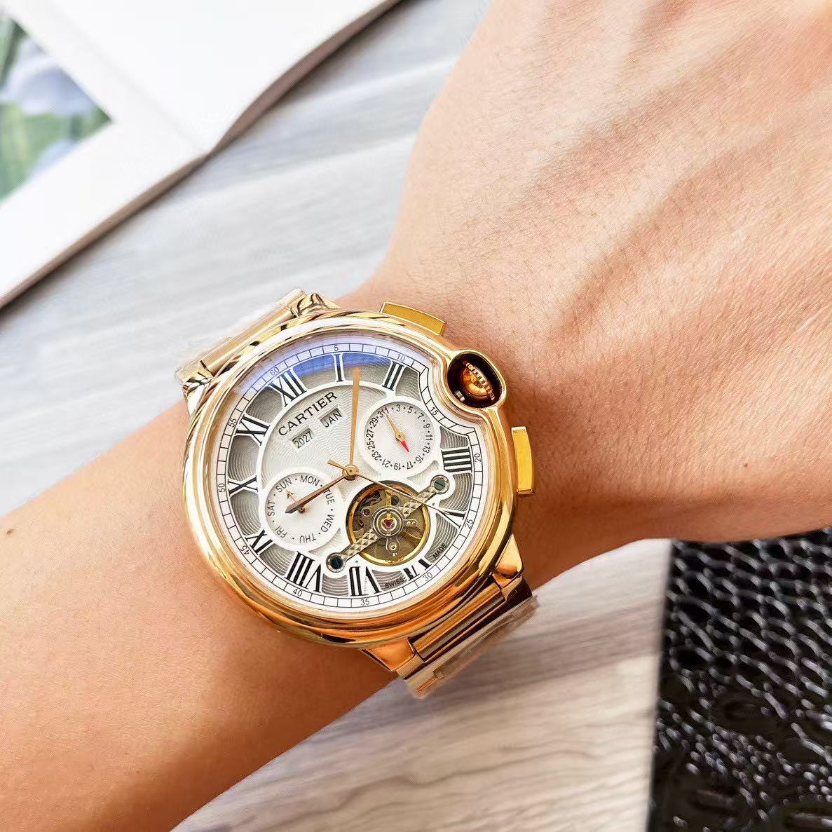 CART1ER 機械式ムーブメント メンズ腕時計【50％割引+送料無料】