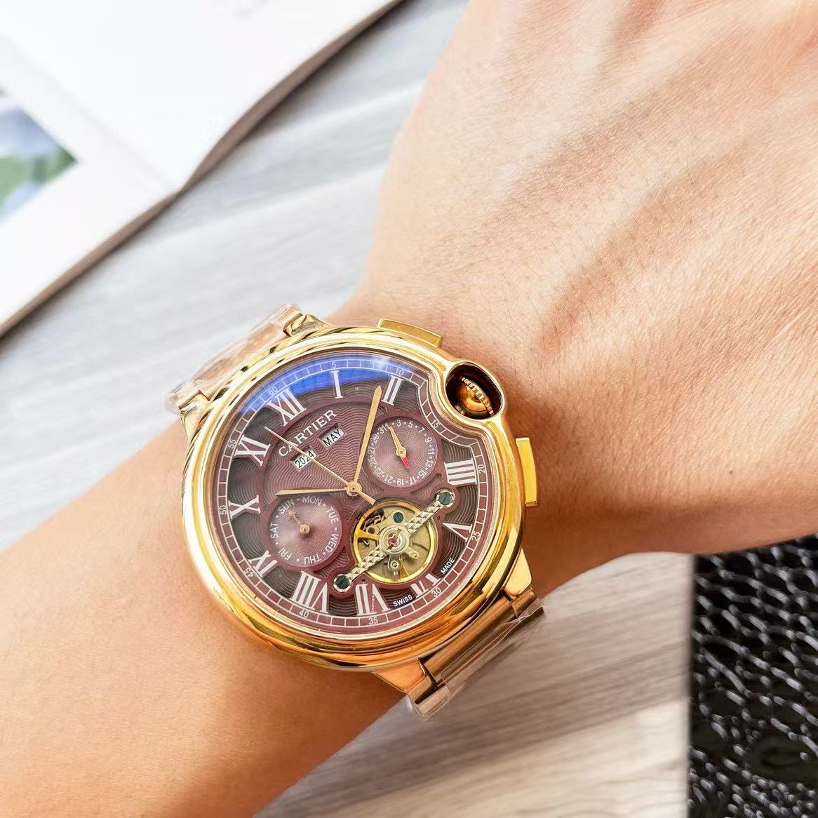 CART1ER 機械式ムーブメント メンズ腕時計【50％割引+送料無料】