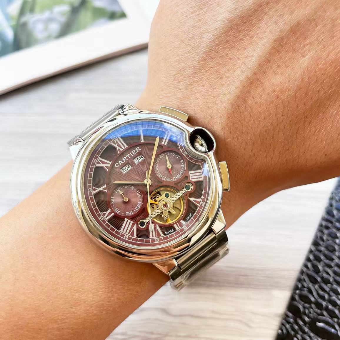 CART1ER 機械式ムーブメント メンズ腕時計【50％割引+送料無料】