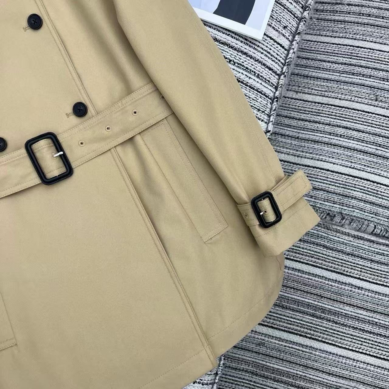 GUCC1 ラペルダブルブレストトレンチコート【50%割引+送料無料】