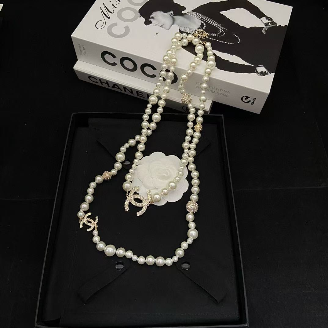 CHANE1 2層パールネックレス【50％割引+送料無料】