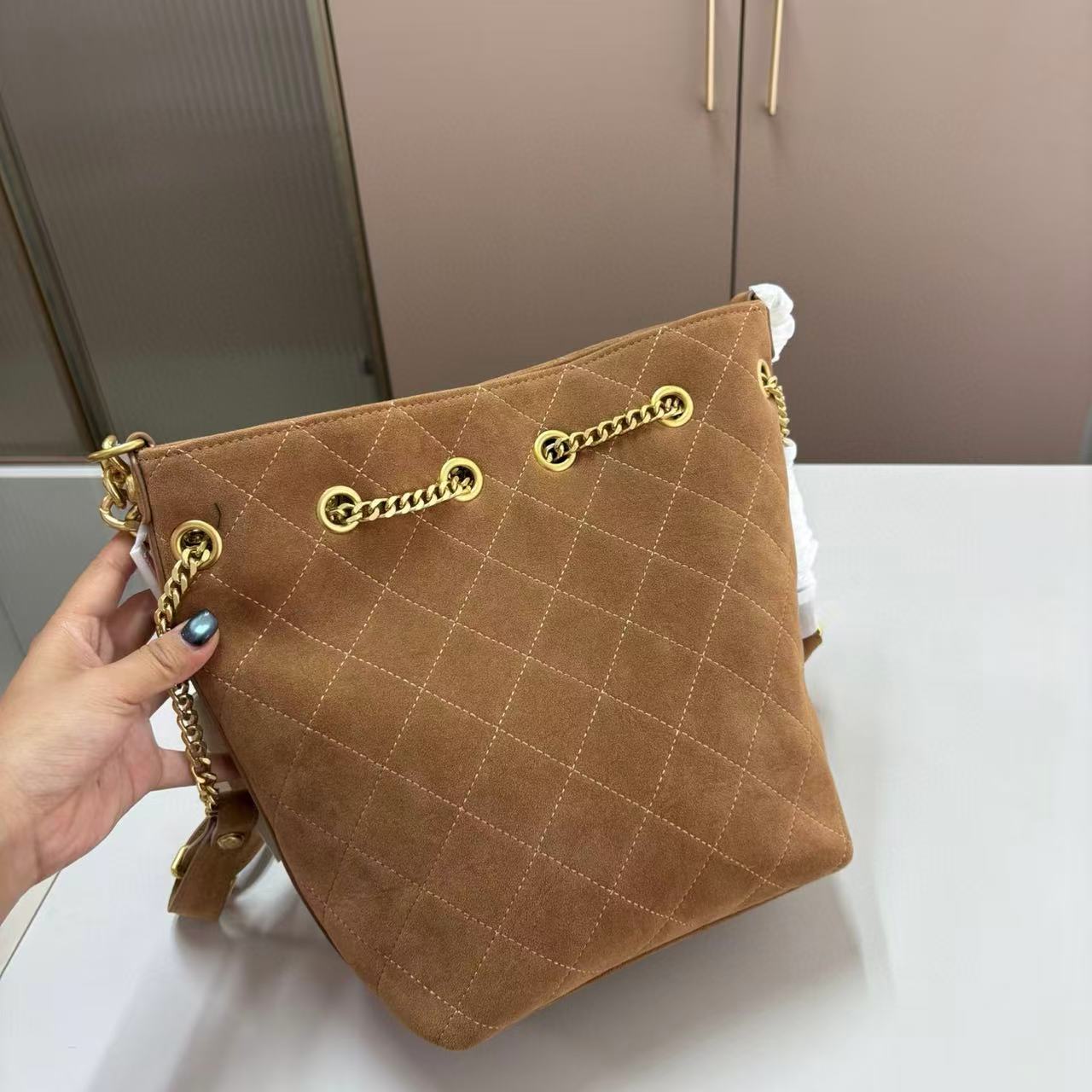 CHANE1 ディアスキン バケットバッグ【50%割引+送料無料】