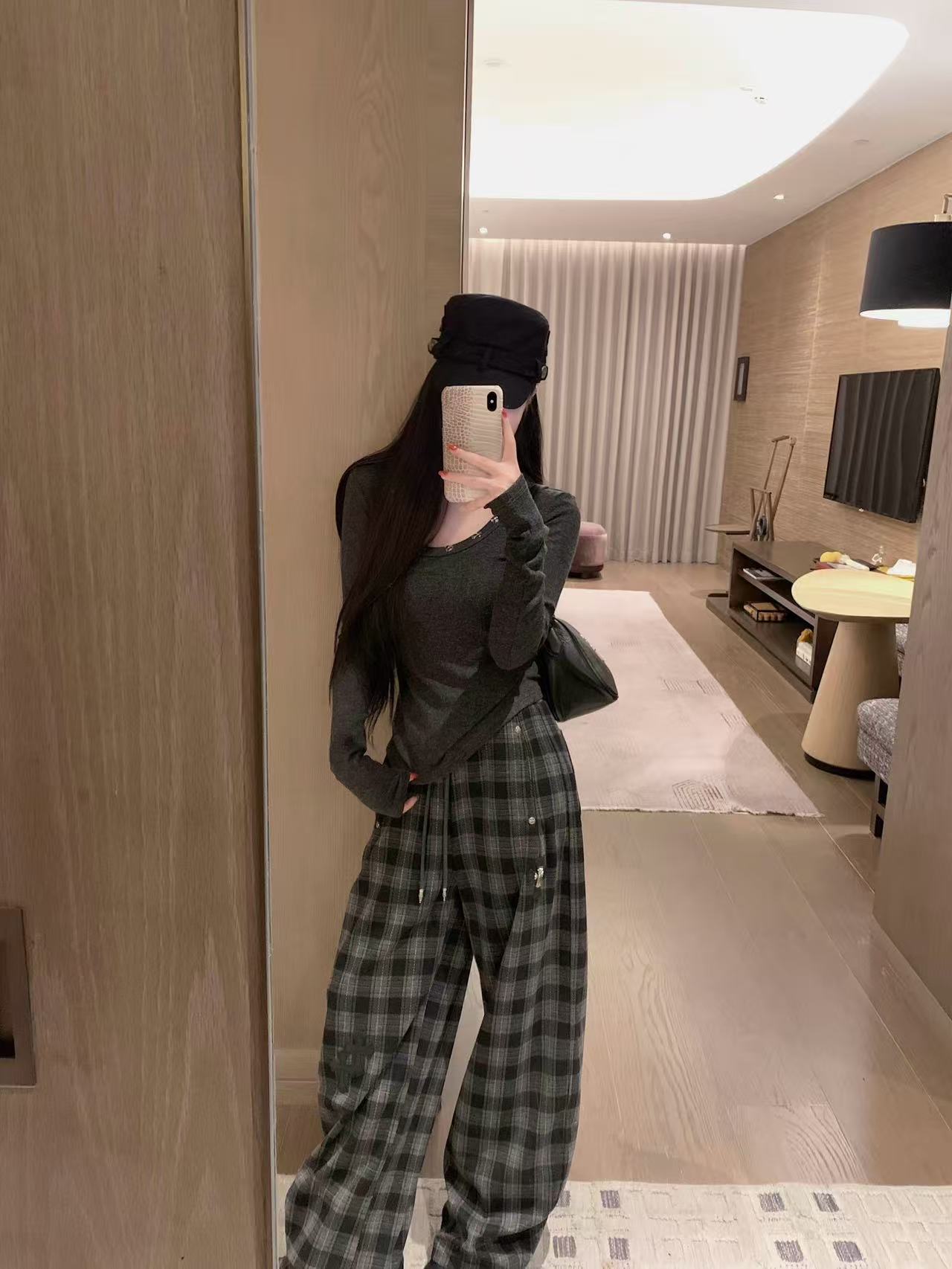 Chr0me Hearts クロスチェック カジュアルパンツ【50％割引+送料無料】