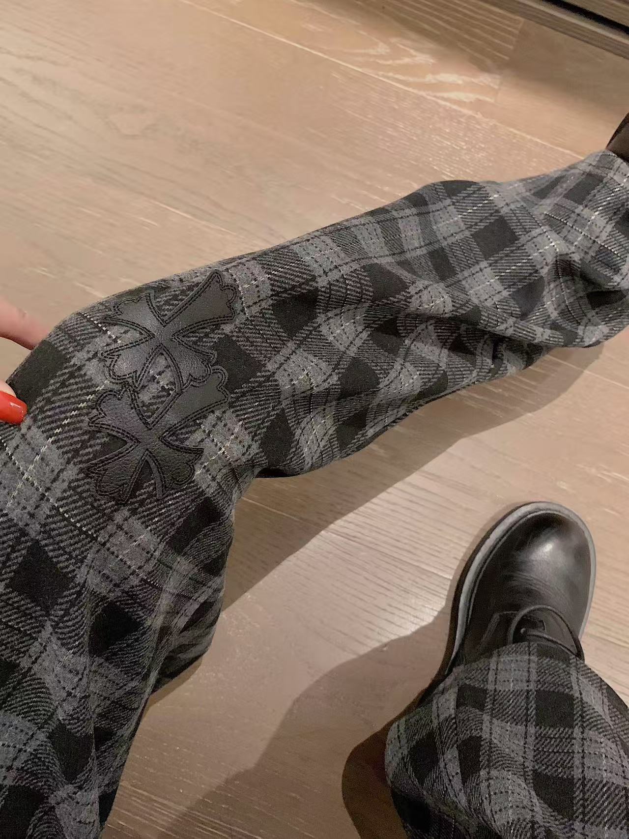 Chr0me Hearts クロスチェック カジュアルパンツ【50％割引+送料無料】