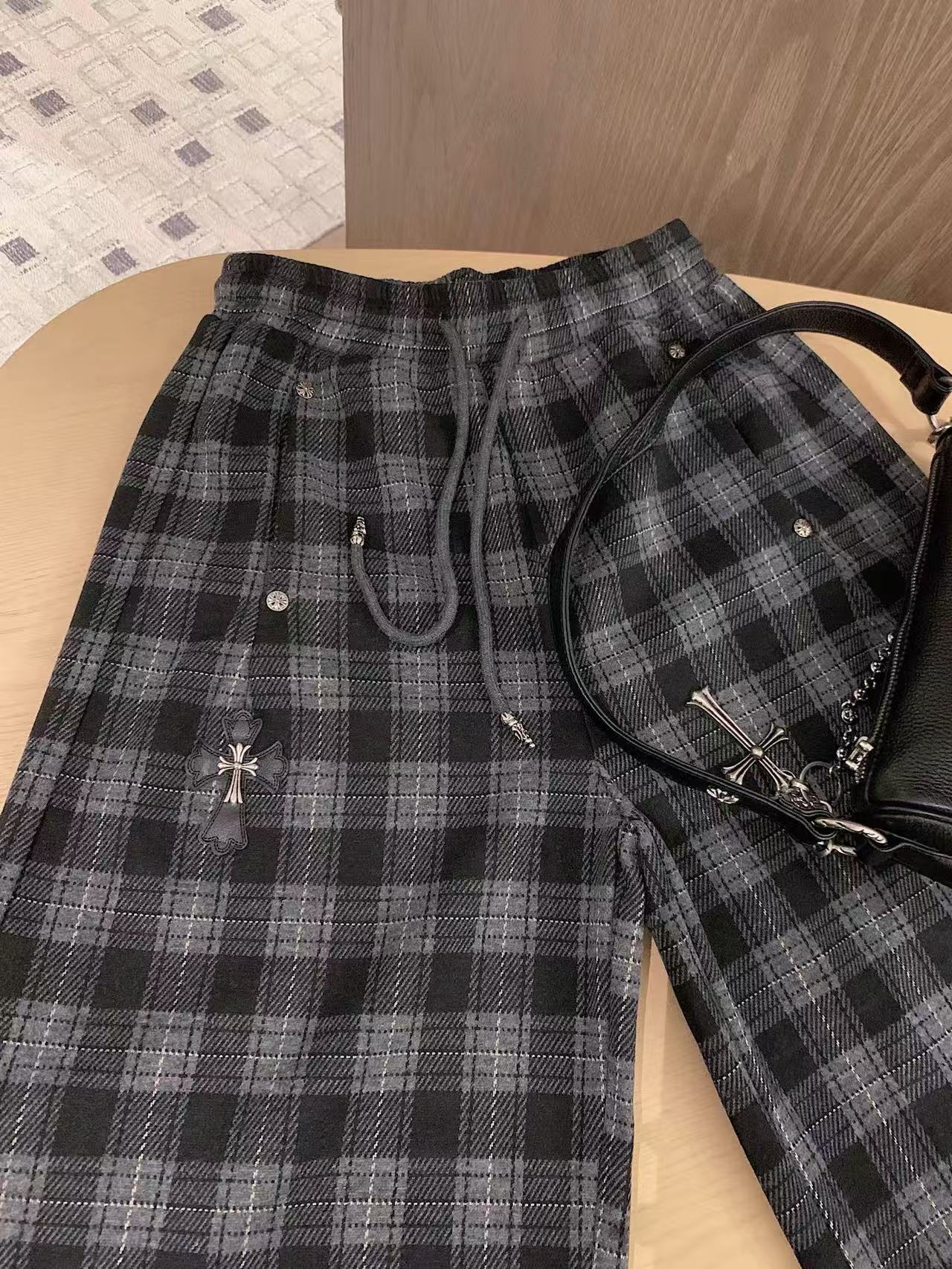 Chr0me Hearts クロスチェック カジュアルパンツ【50％割引+送料無料】