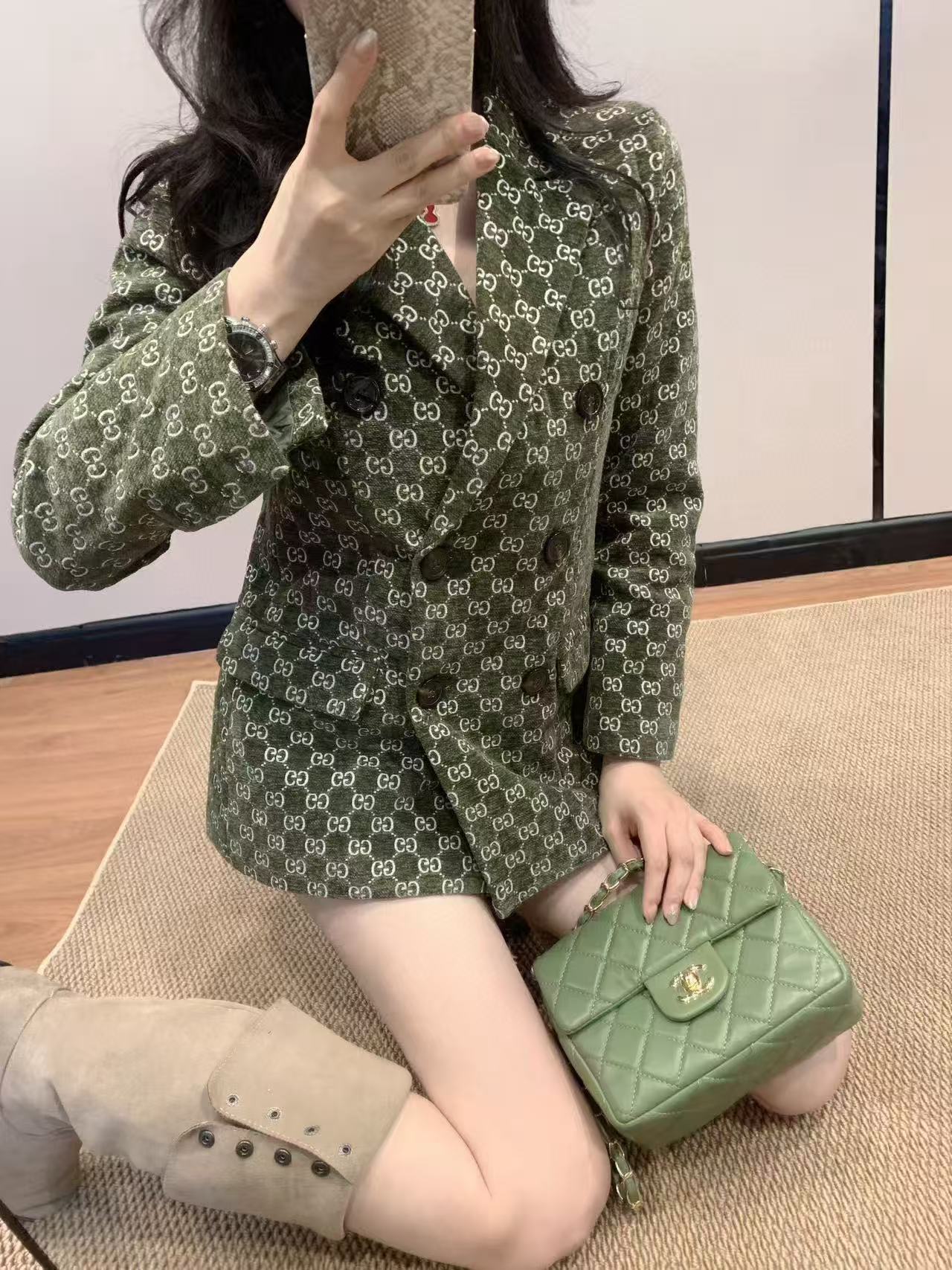 GUCC1 ジャカード スーツジャケット【50%割引+送料無料】