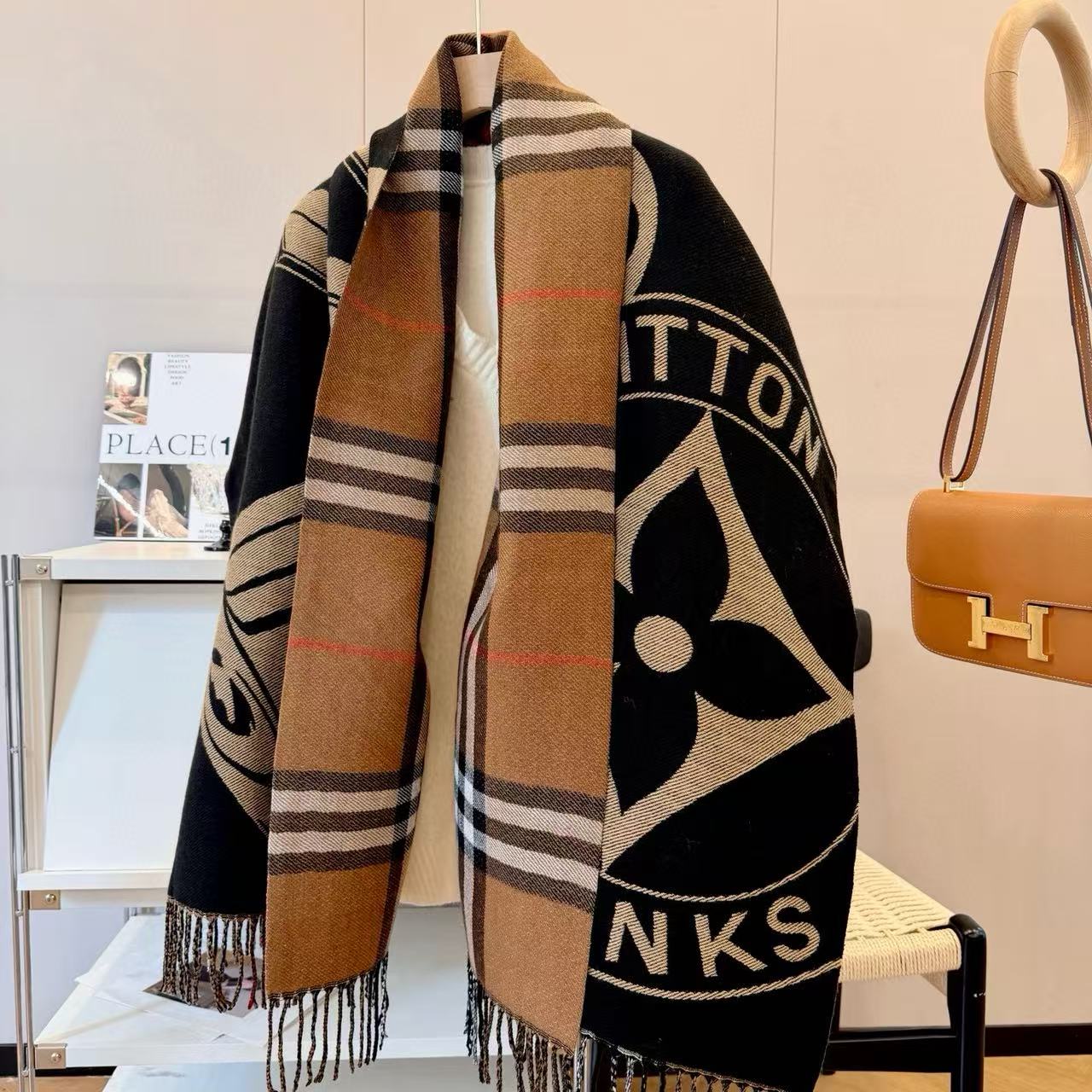 LV四つ葉のクローバータッセルウールスカーフ【50％割引+送料無料】