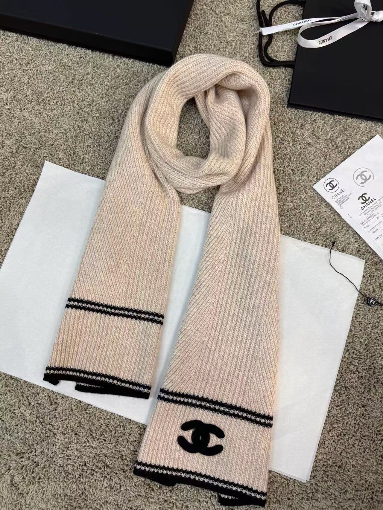 CHANE1 シンプルダブルCウールスカーフ【50%割引+送料無料】