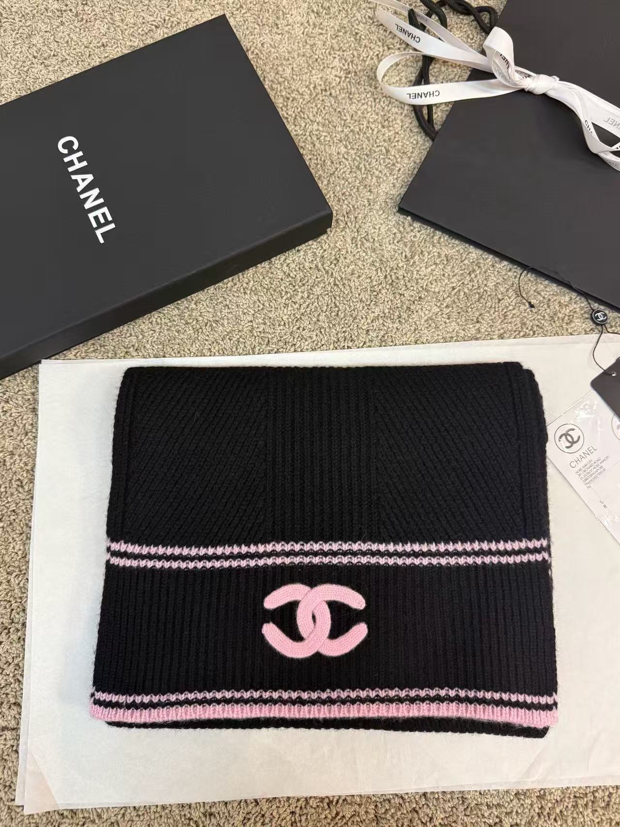 CHANE1 シンプルダブルCウールスカーフ【50%割引+送料無料】