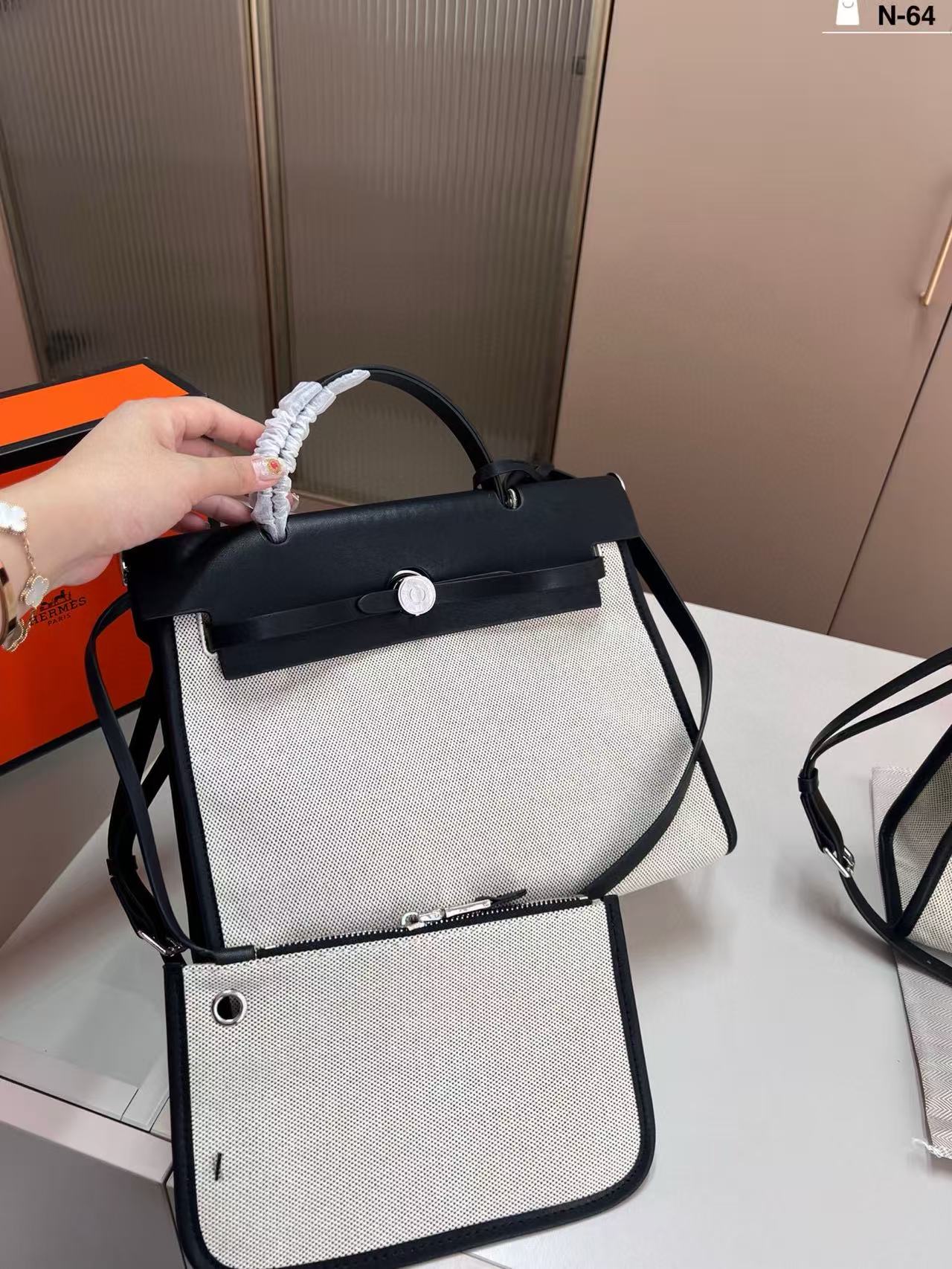 HERME5 キャンバスハンドバッグ【50％割引+送料無料】