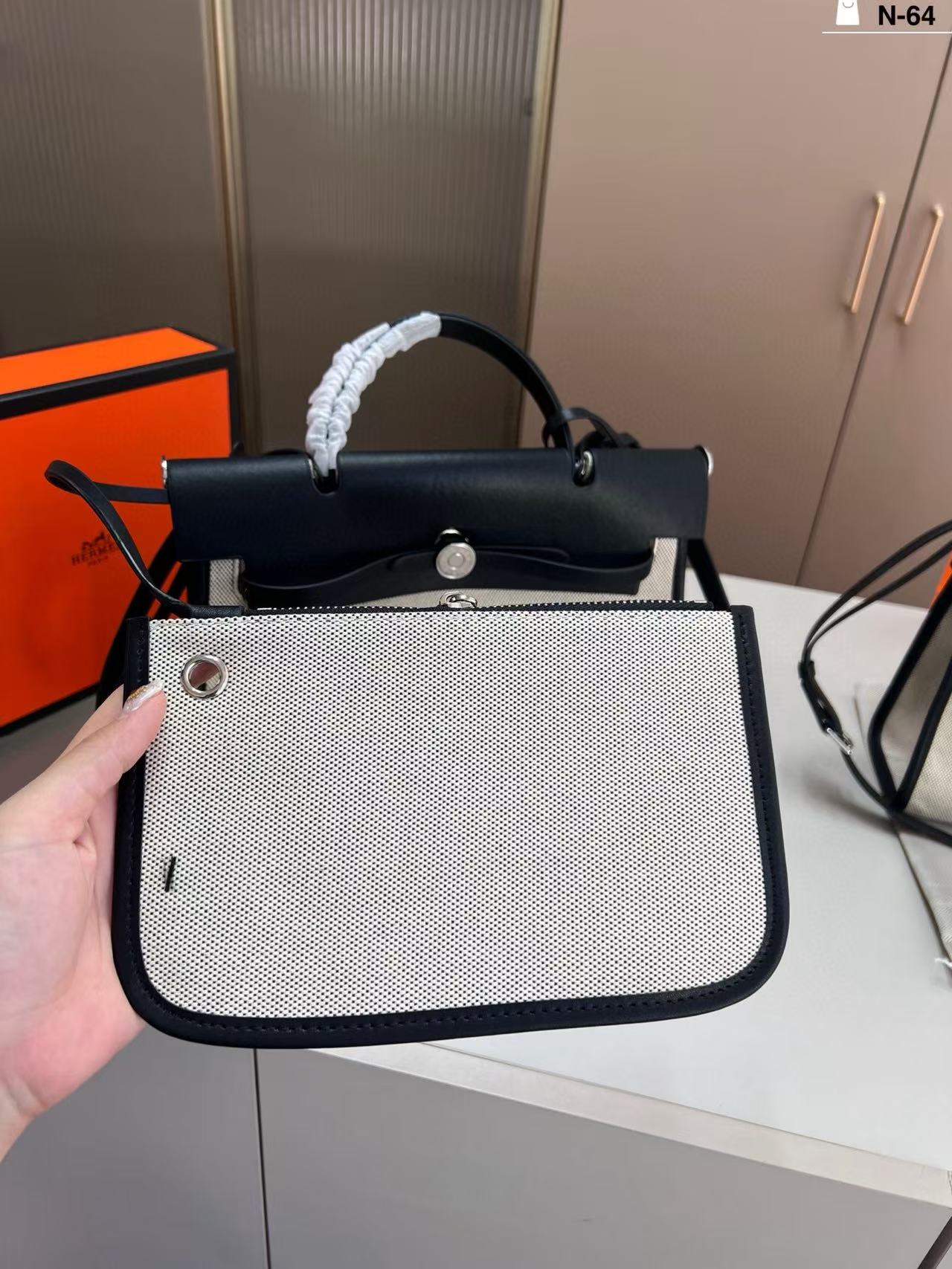 HERME5 キャンバスハンドバッグ【50％割引+送料無料】