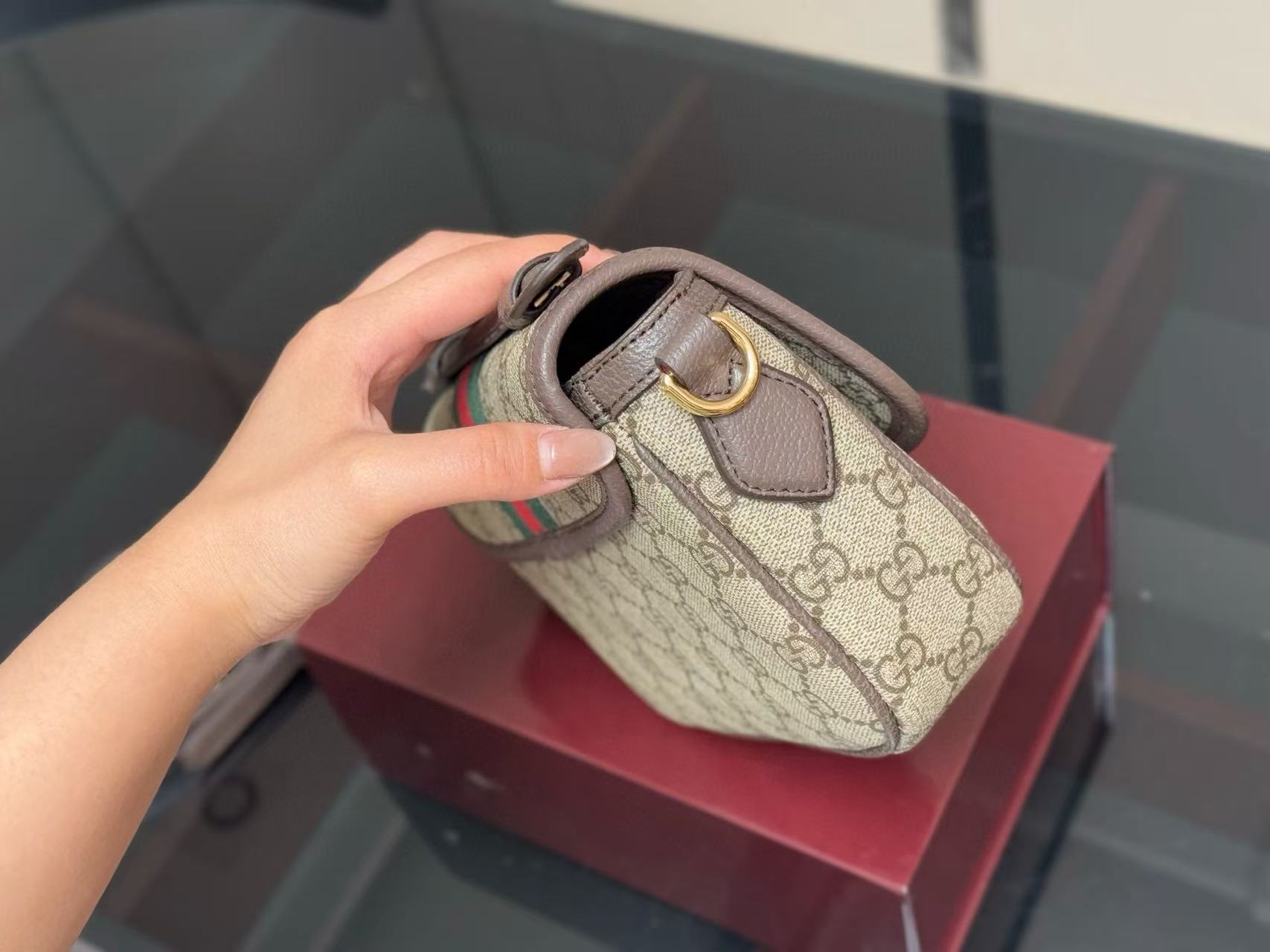 GUCC1 ジャカード ショルダー クロスボディバッグ【50％割引+送料無料】