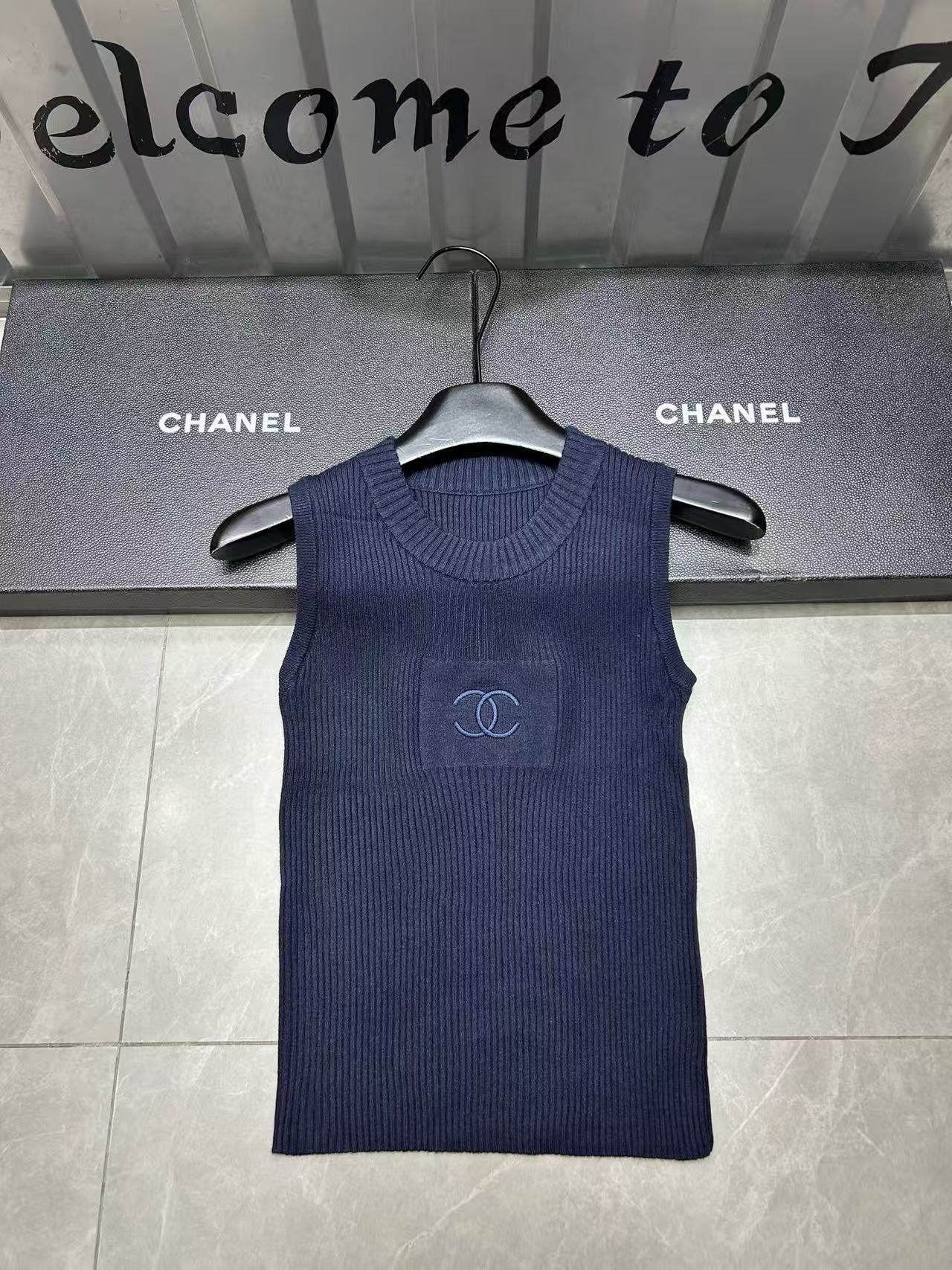 CHANE1 ダブルCニットベスト【50％割引+送料無料】