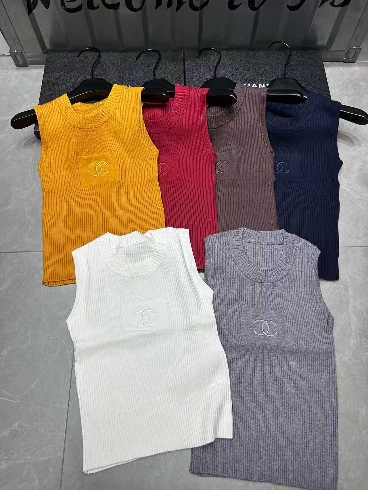 CHANE1 ダブルCニットベスト【50％割引+送料無料】