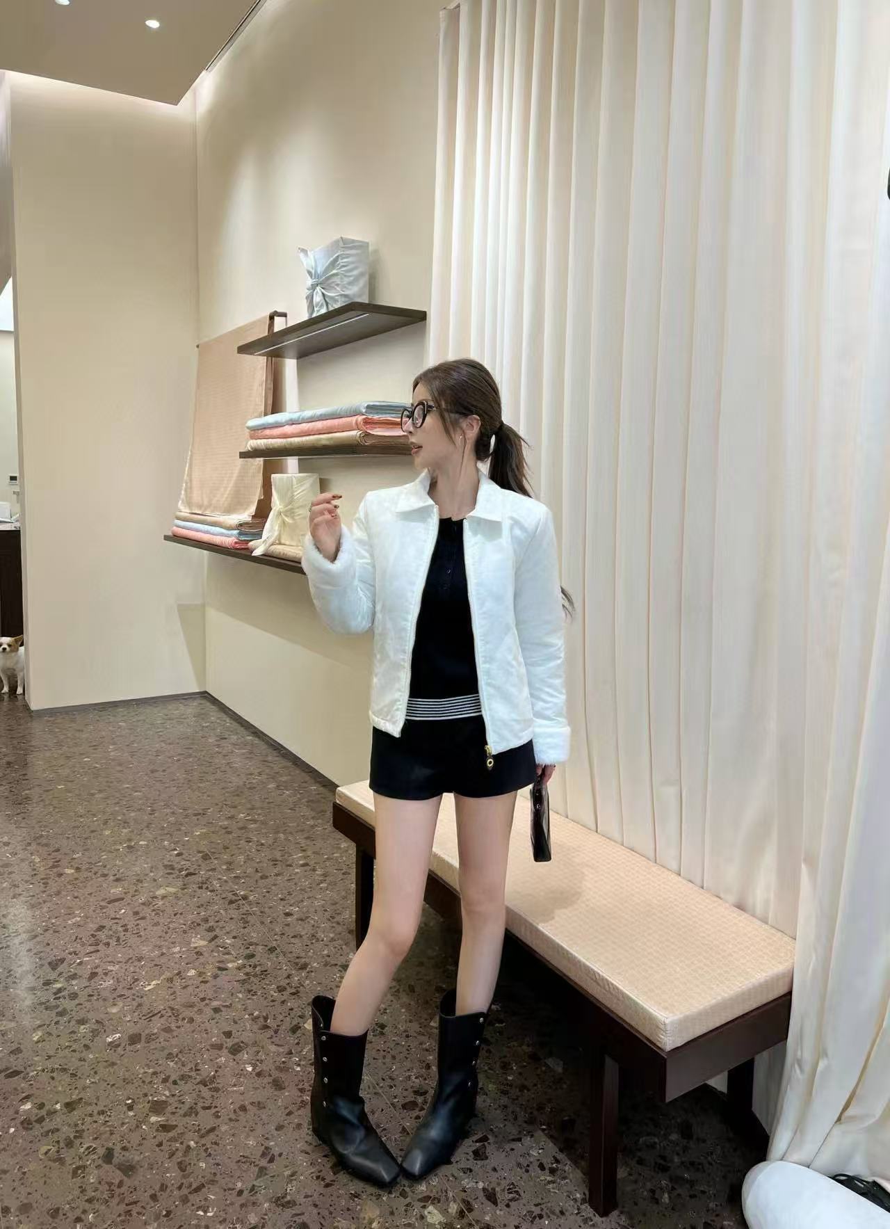 LVプリント ジッパー付きコットンジャケット【50%割引+送料無料】