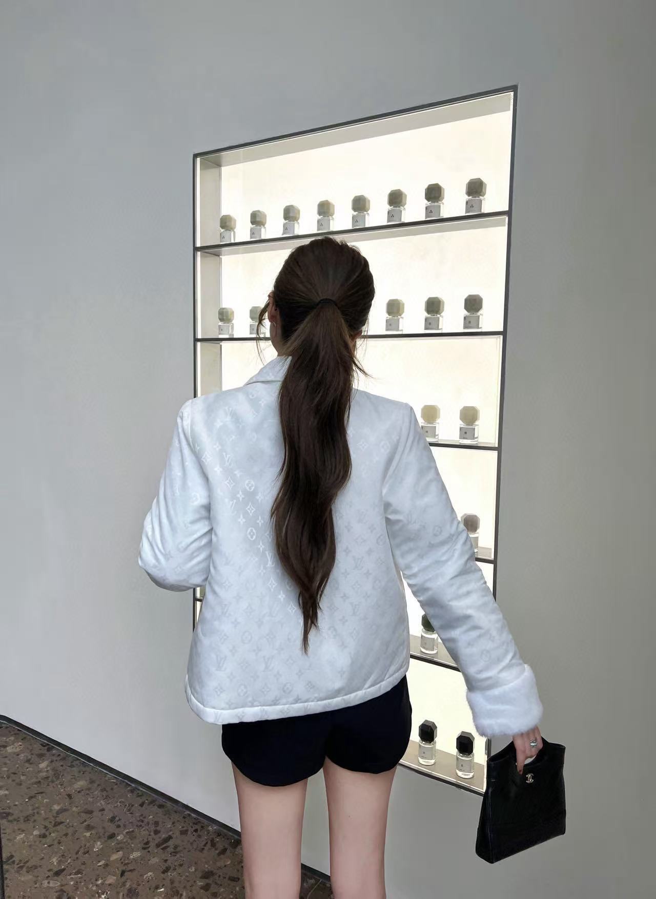 LVプリント ジッパー付きコットンジャケット【50%割引+送料無料】