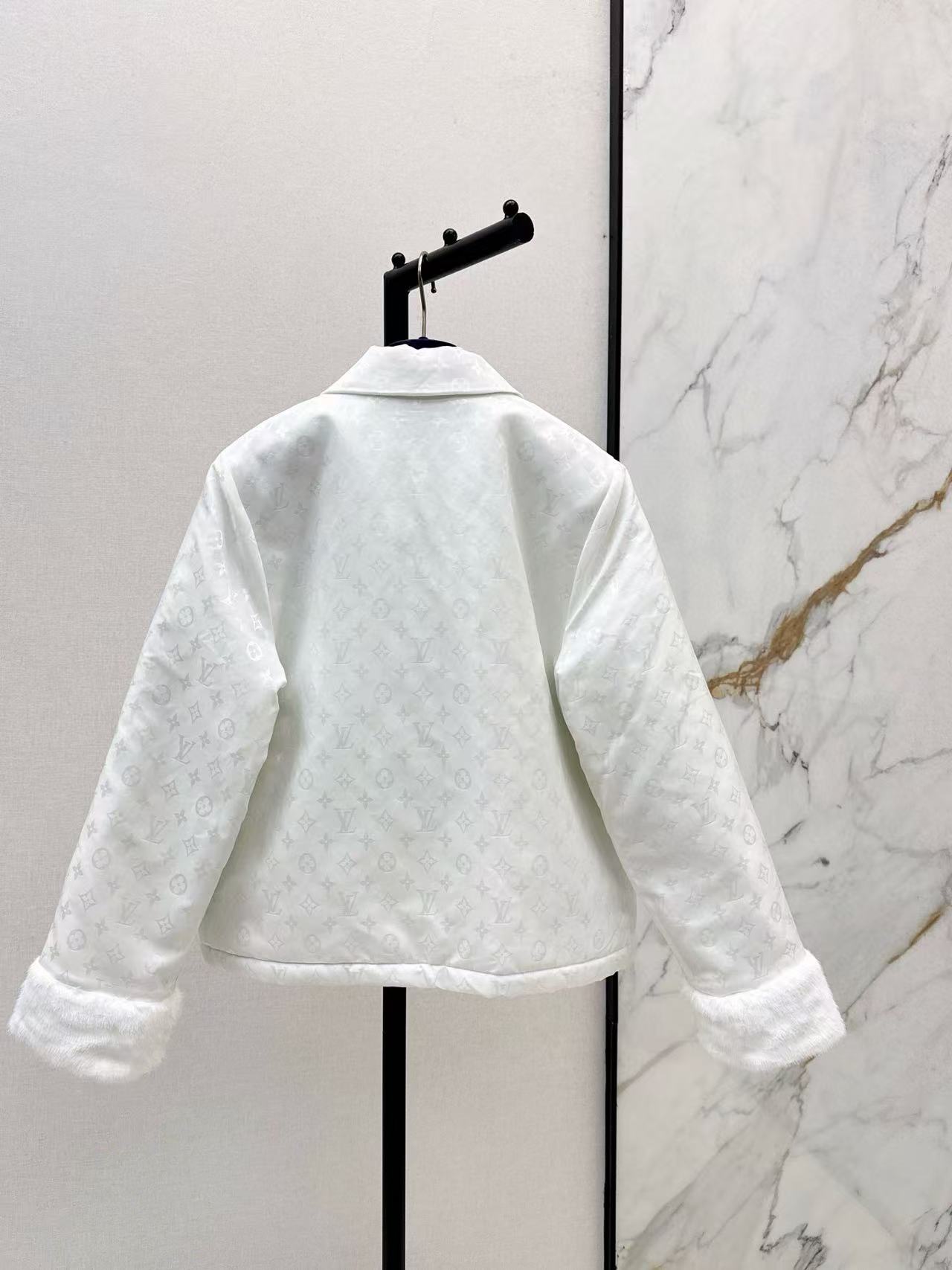 LVプリント ジッパー付きコットンジャケット【50%割引+送料無料】