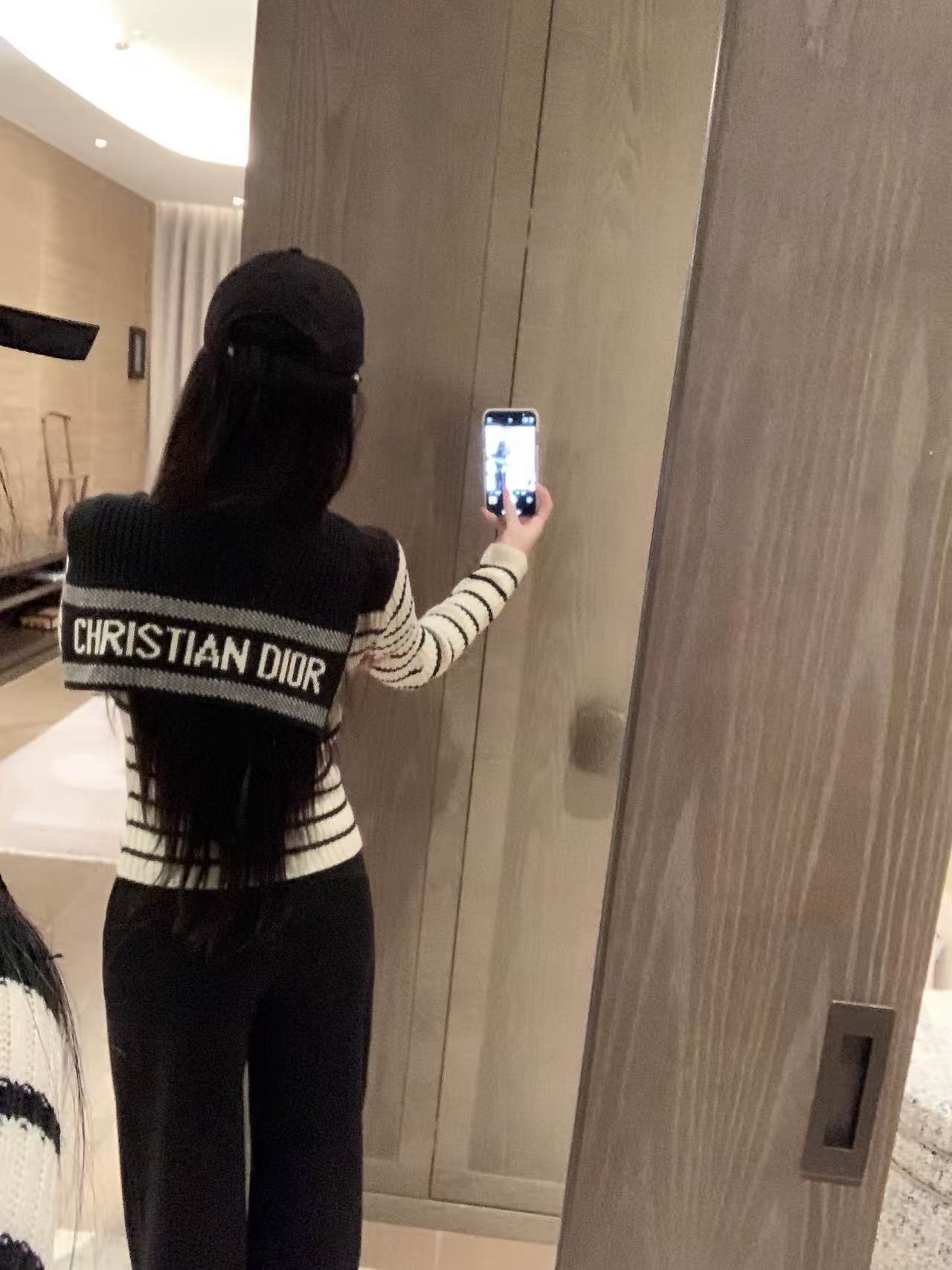 DI0R ストライプ ショール セーター【50%割引+送料無料】