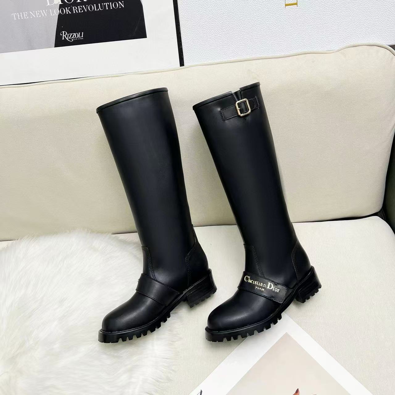 DI0R 高品質シンプルCDハイブーツ【50％割引+送料無料】