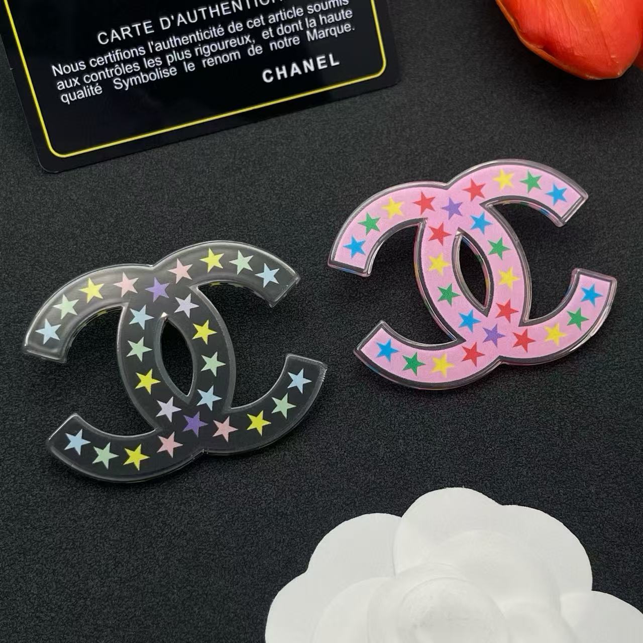 CHANE1 ダブルC 五芒星ブローチ【50％割引+送料無料】