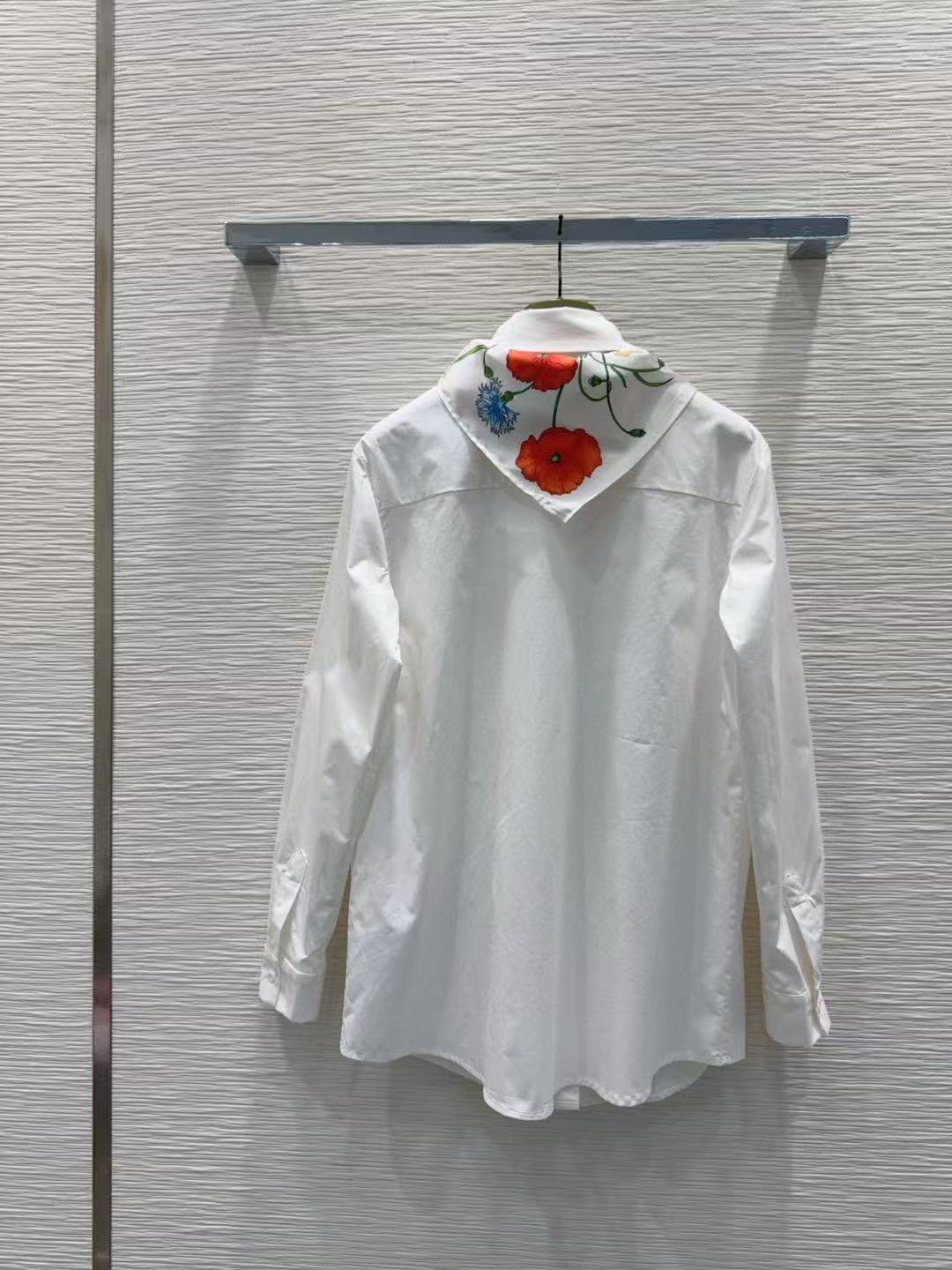 GUCC1 シルクスカーフシャツ【50％割引+送料無料】