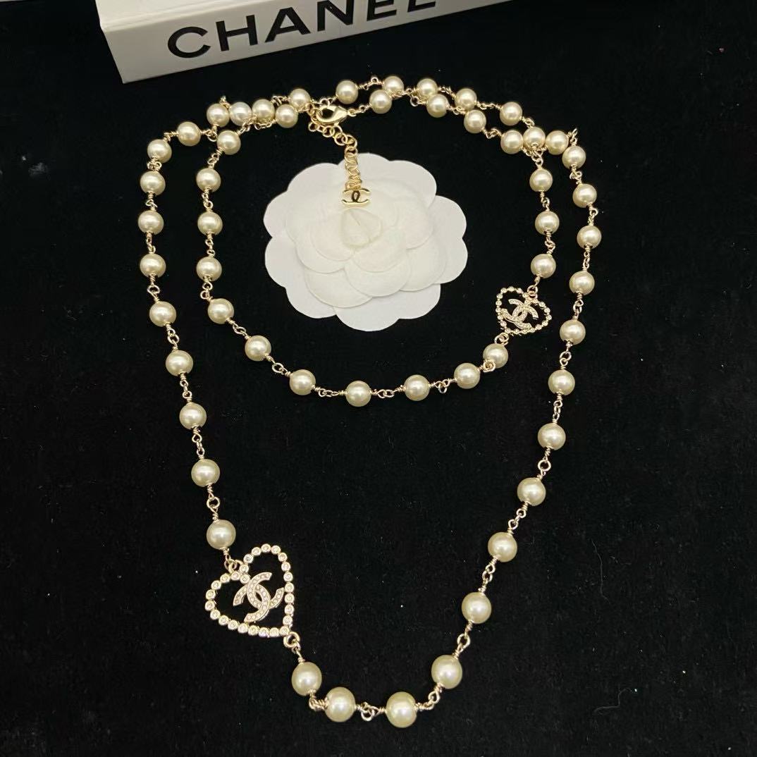 CHANE1 ハートパールネックレス【50％割引+送料無料】