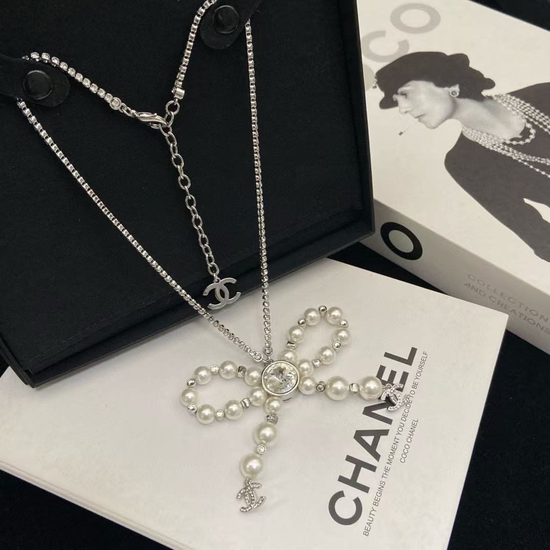 CHANE1 ボウパールネックレス【50%割引+送料無料】