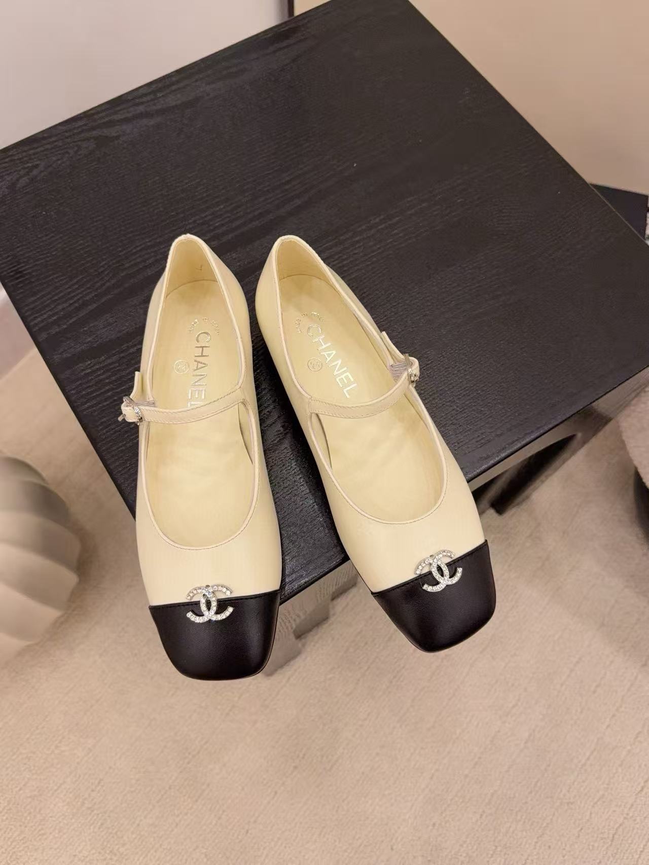 CHANE1 高品質シープスキンフラットシューズ【50％割引+送料無料】