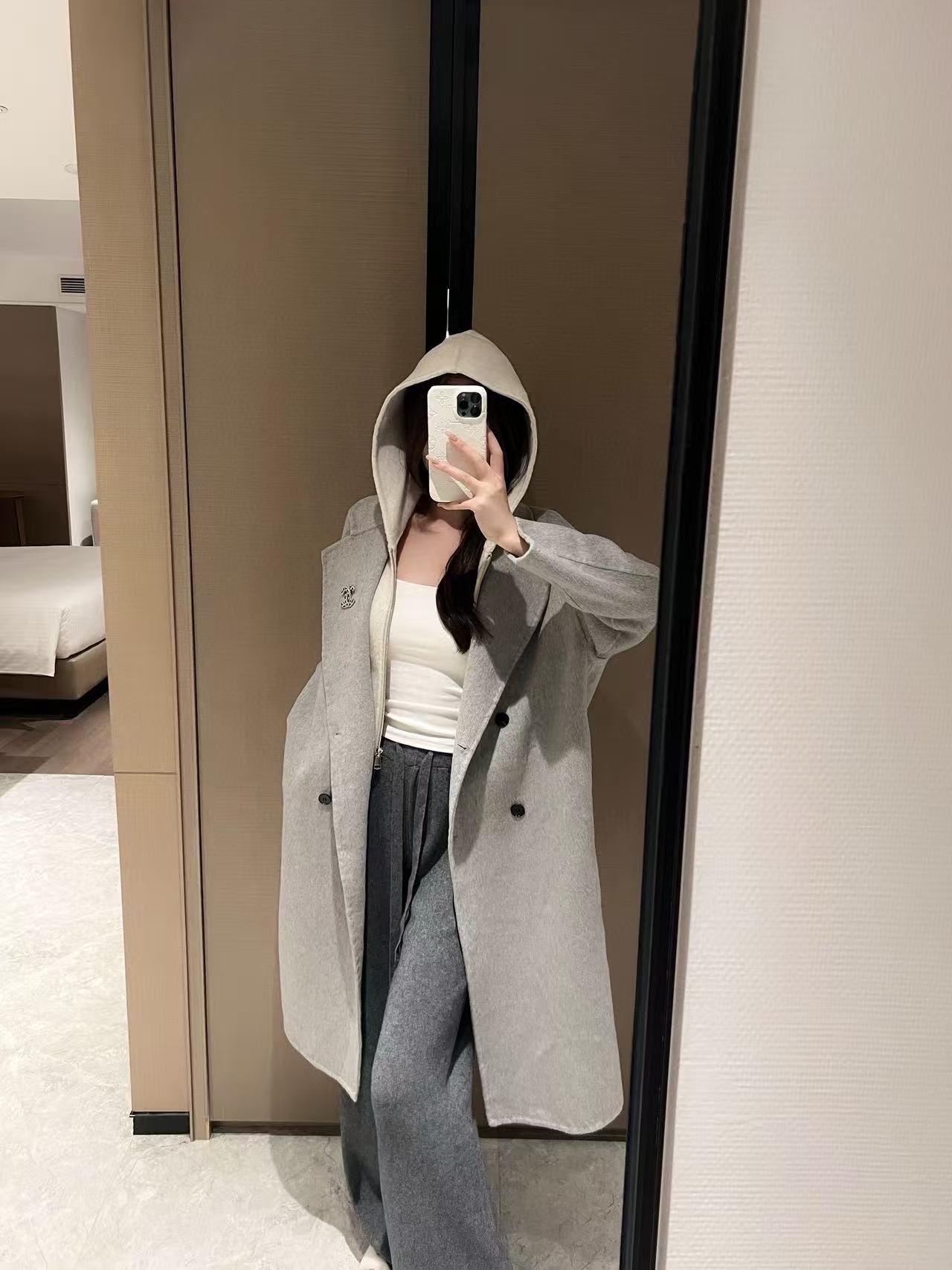 CHANE1 ダブルC カシミアコート【50％割引+送料無料】