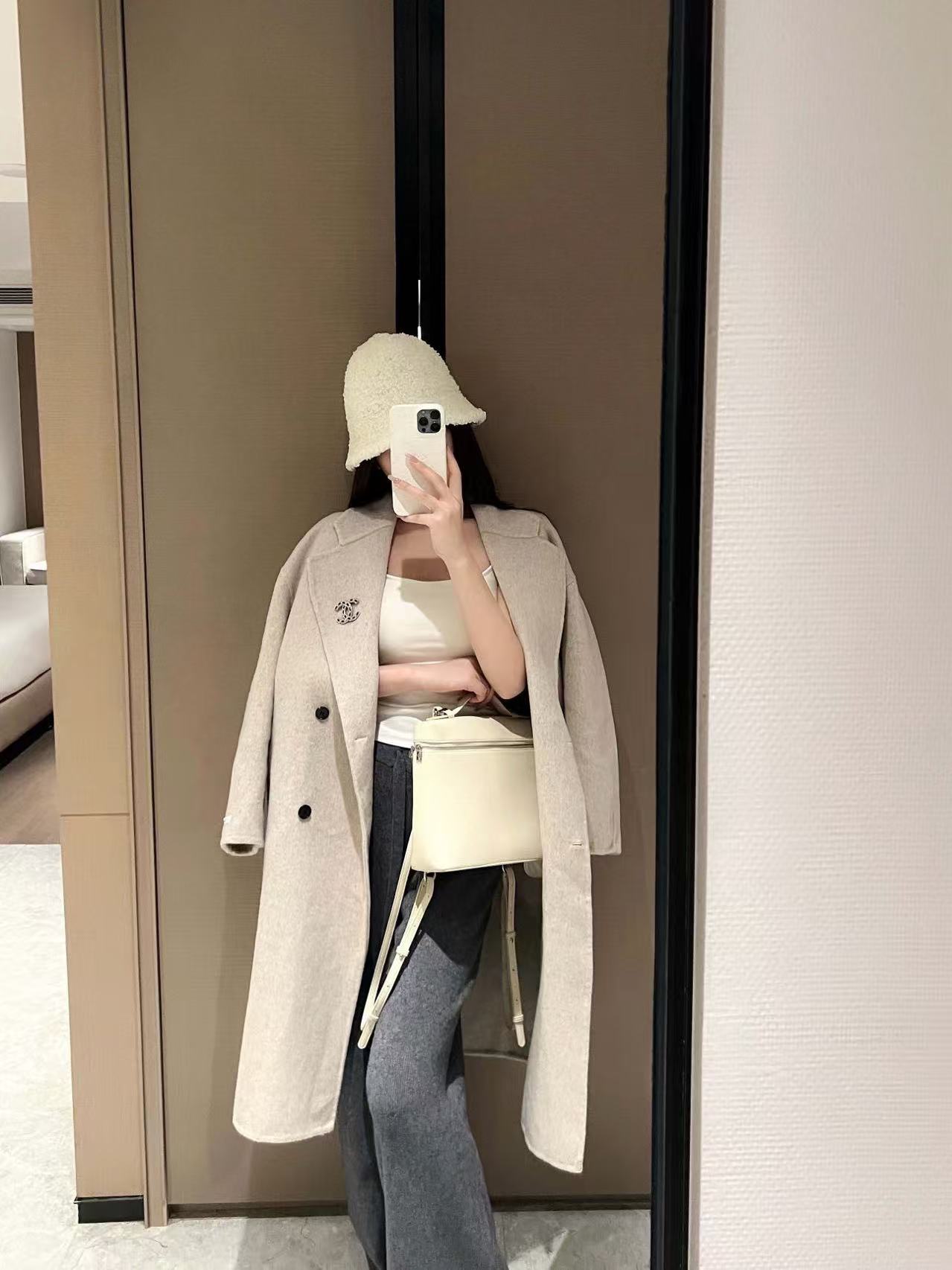 CHANE1 ダブルC カシミアコート【50％割引+送料無料】