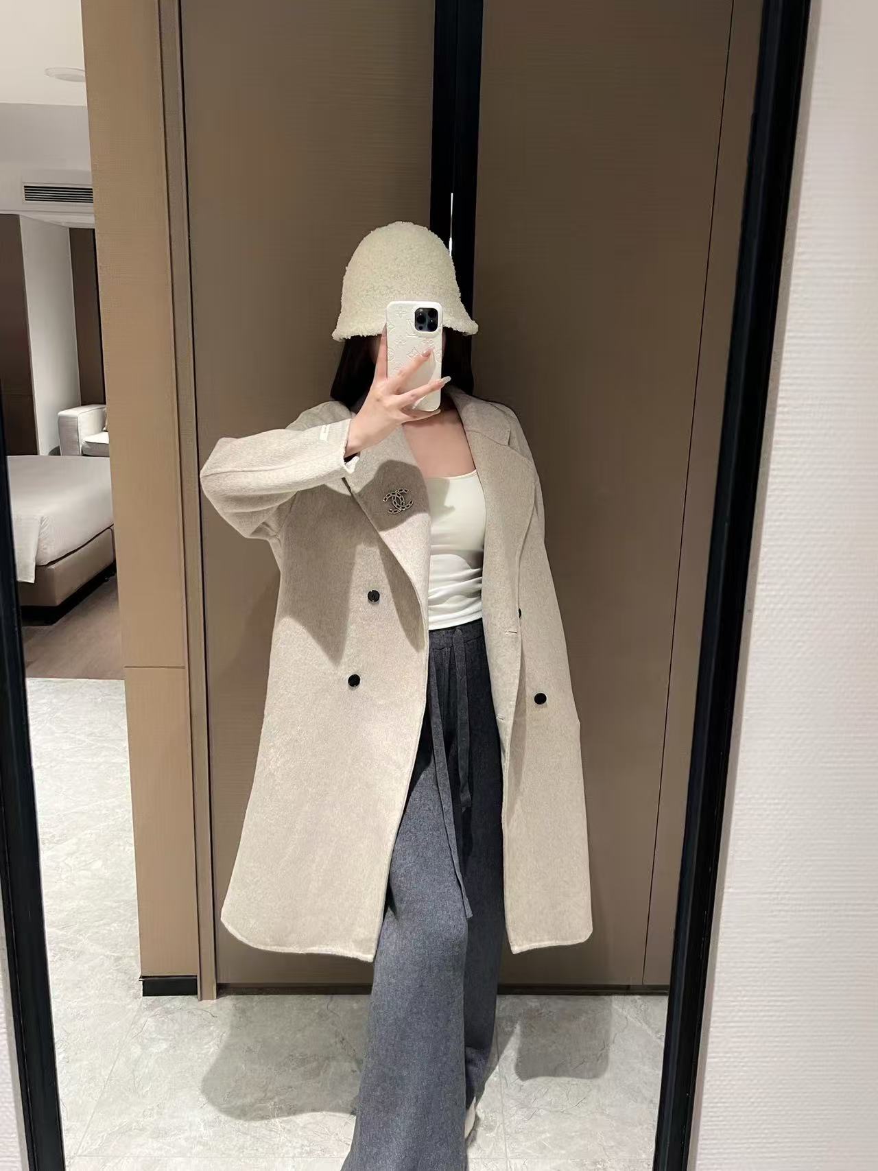 CHANE1 ダブルC カシミアコート【50％割引+送料無料】