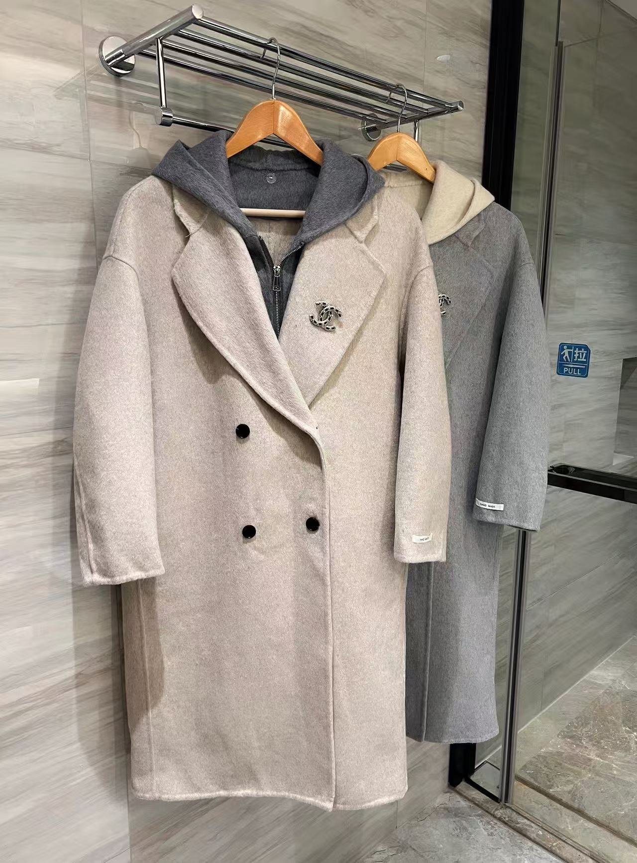 CHANE1 ダブルC カシミアコート【50％割引+送料無料】