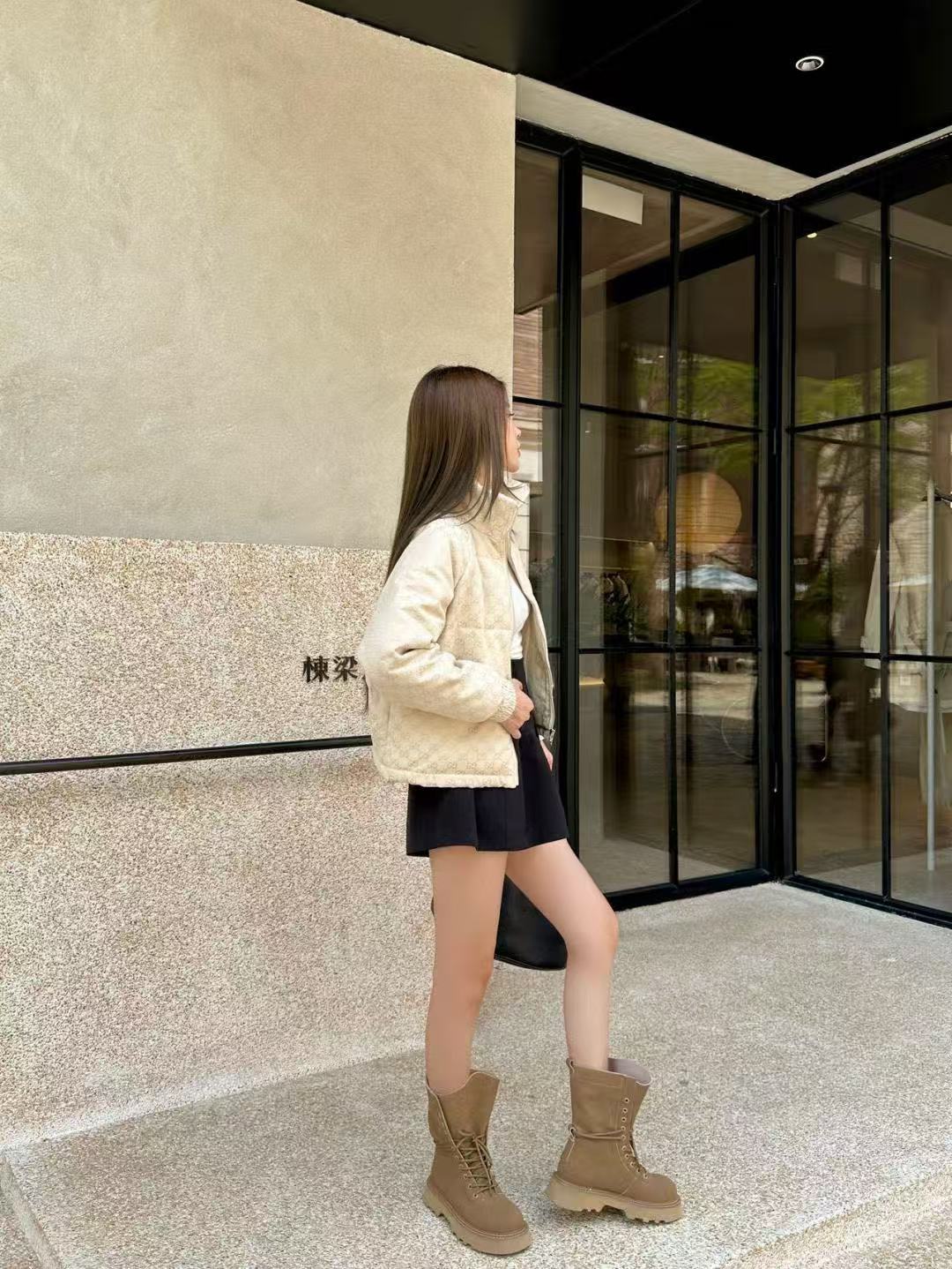 GUCC1 スタンドカラー ジャカード ダウンジャケット【50％割引+送料無料】