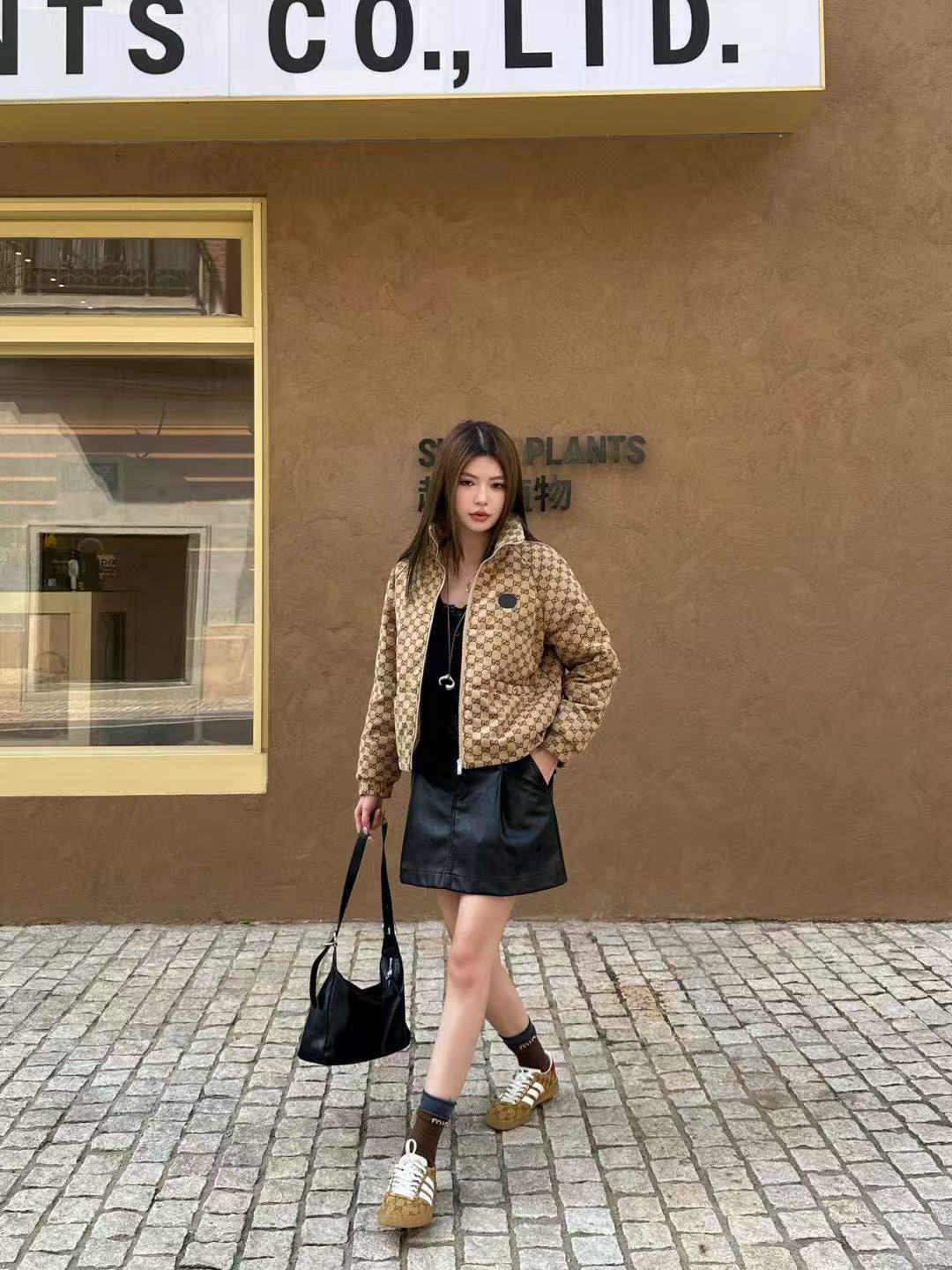 GUCC1 スタンドカラー ダブルG ダウンジャケット【50％割引+送料無料】