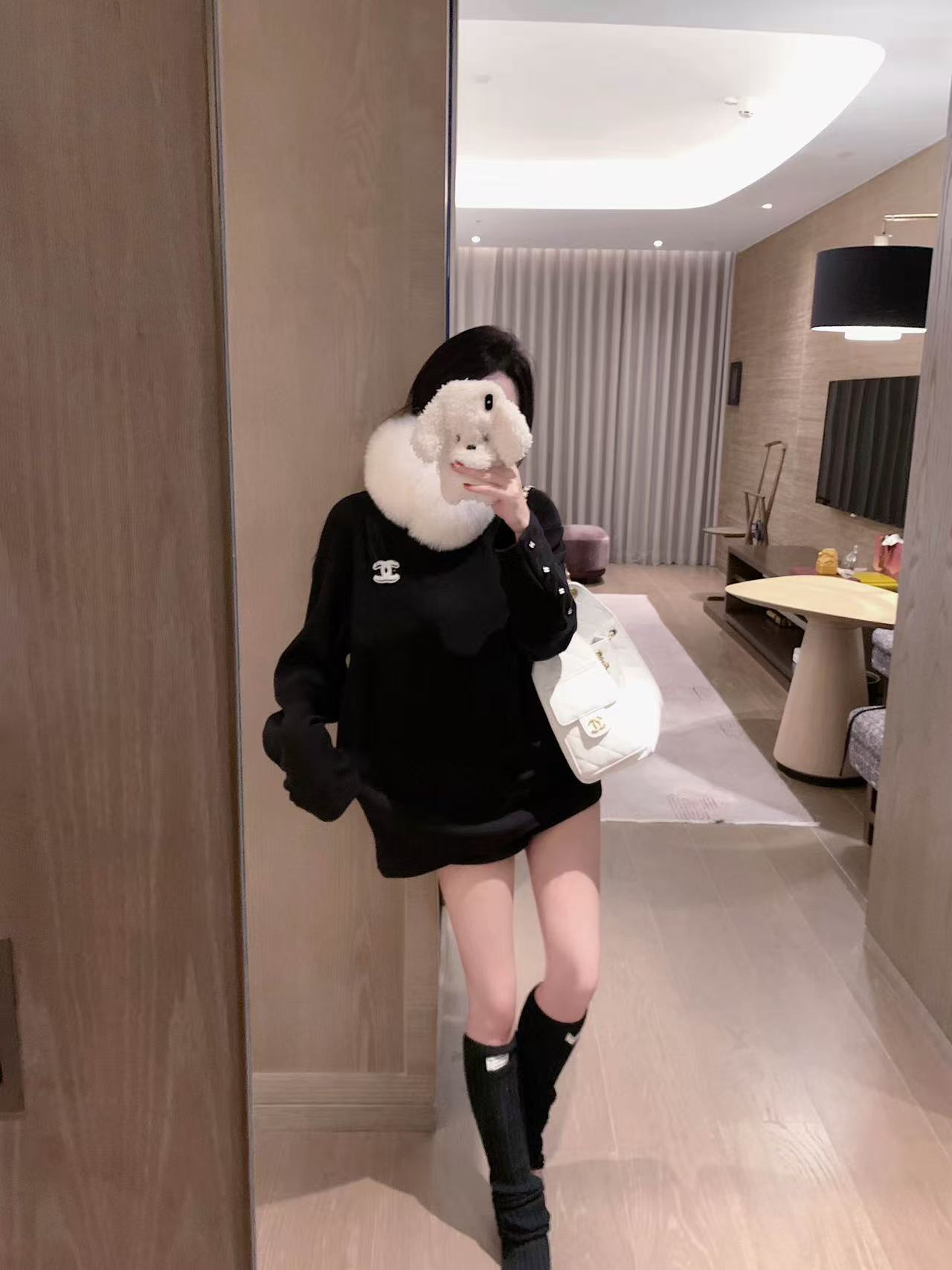 CHANE1 裏起毛ダブルCロングスリーブTシャツ【50％割引+送料無料】