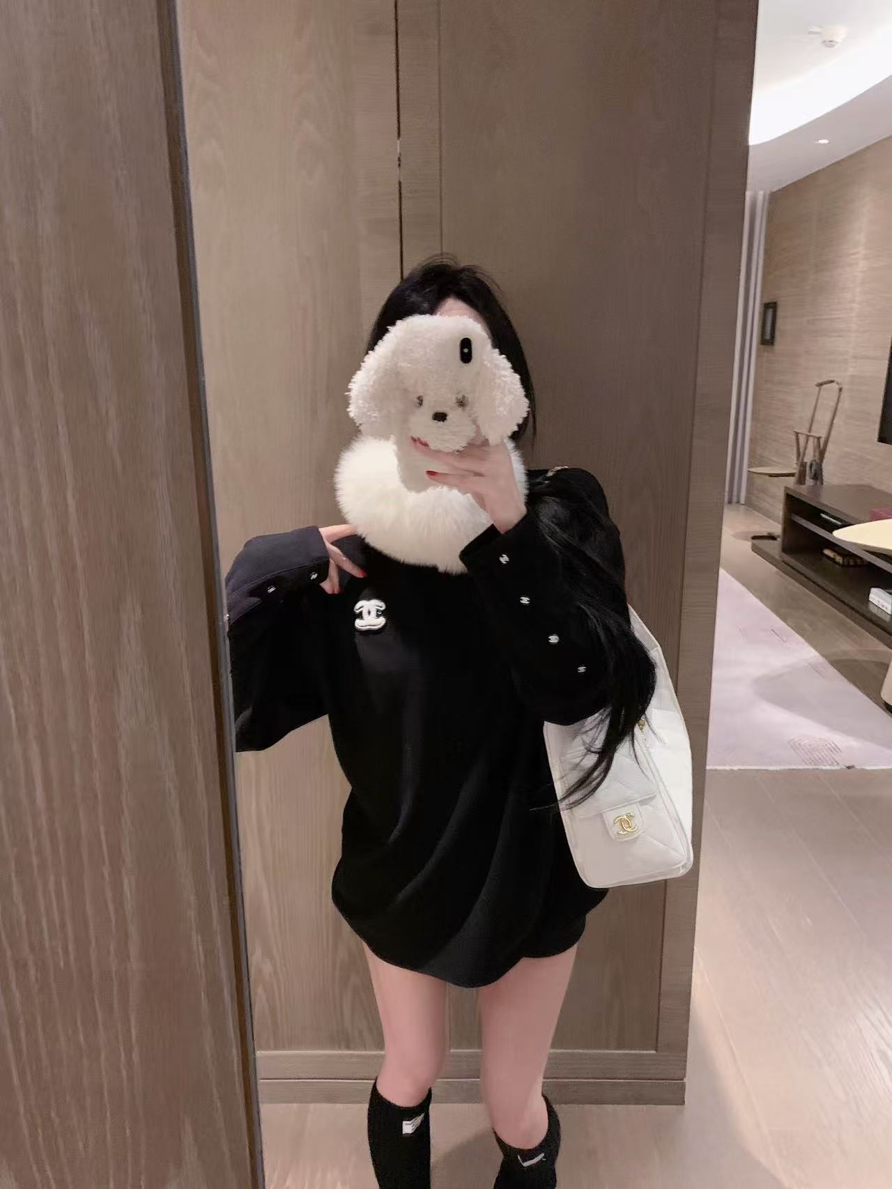 CHANE1 裏起毛ダブルCロングスリーブTシャツ【50％割引+送料無料】