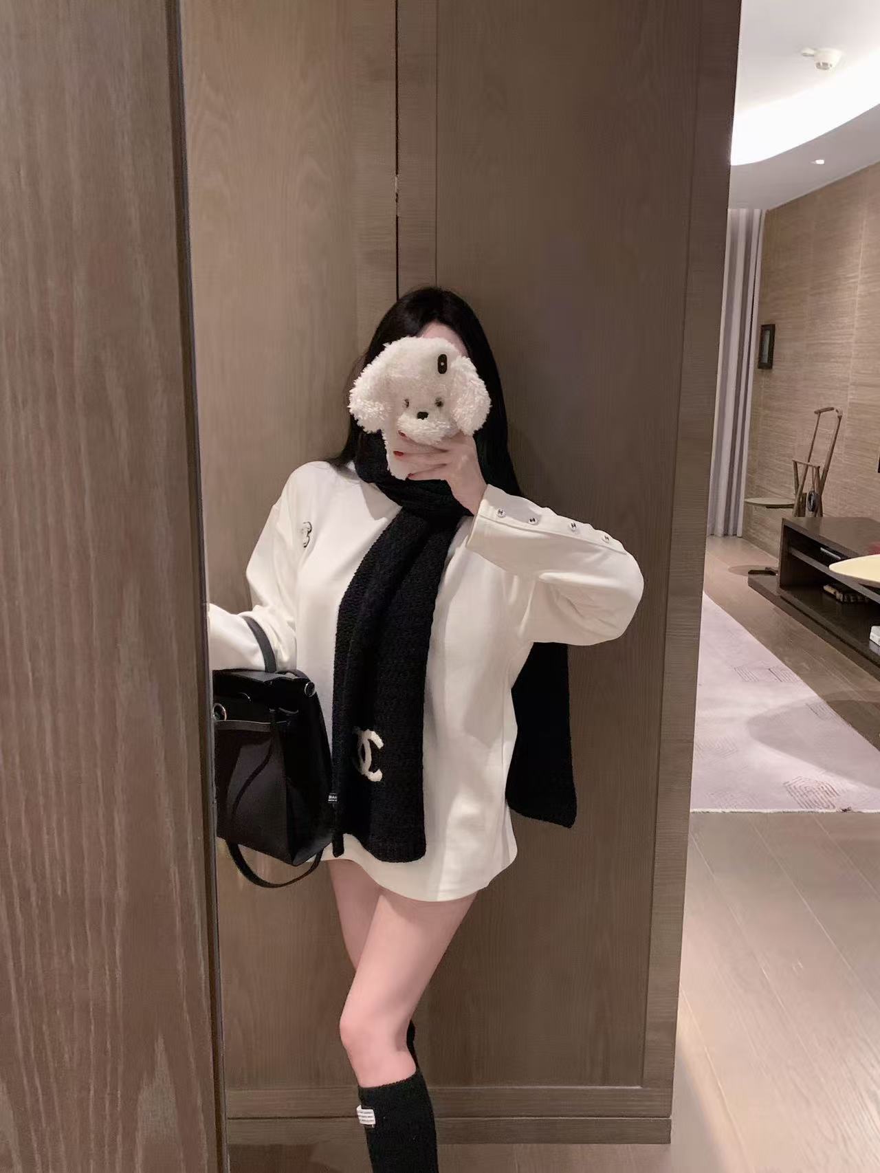 CHANE1 裏起毛ダブルCロングスリーブTシャツ【50％割引+送料無料】