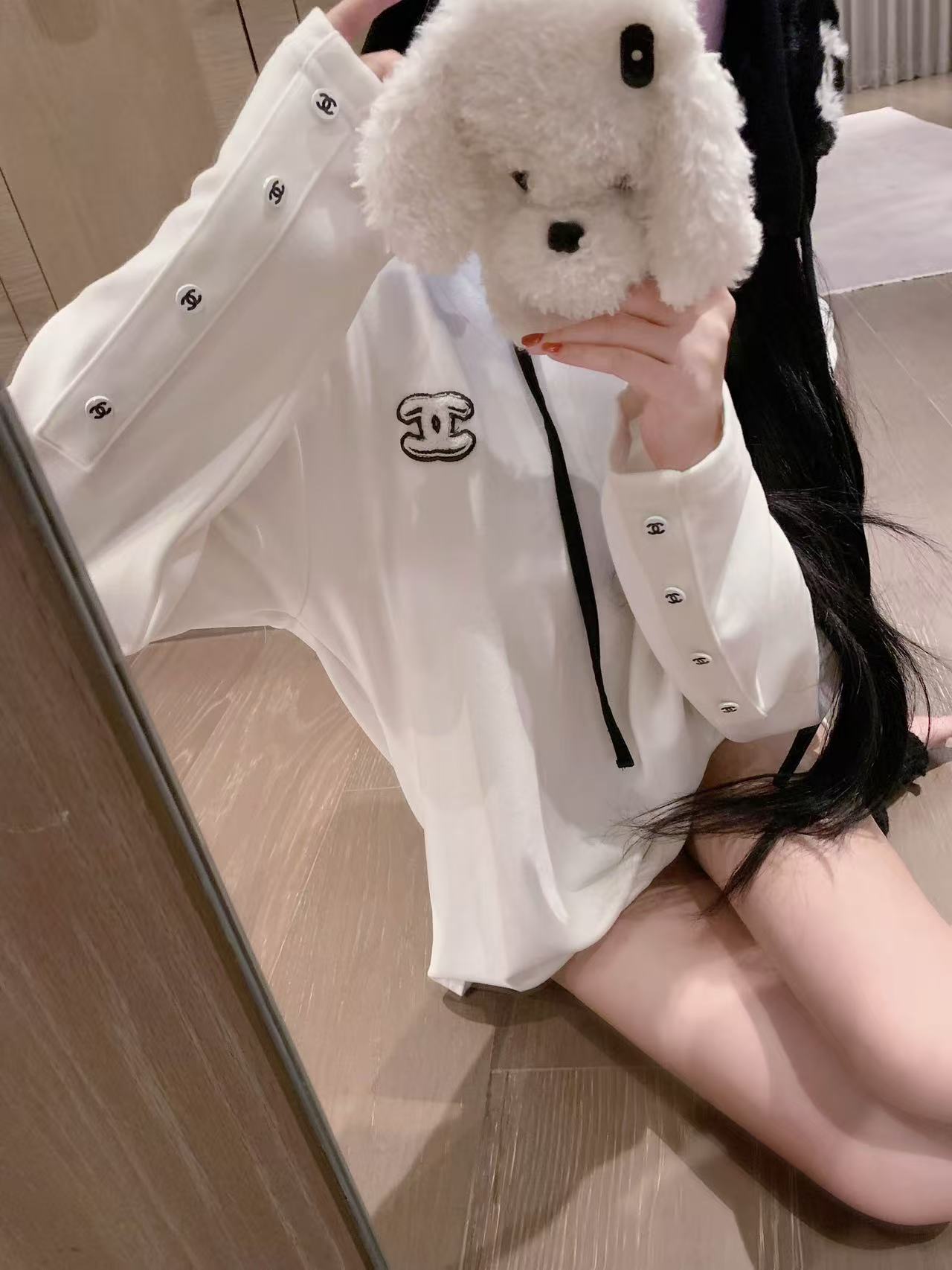 CHANE1 裏起毛ダブルCロングスリーブTシャツ【50％割引+送料無料】