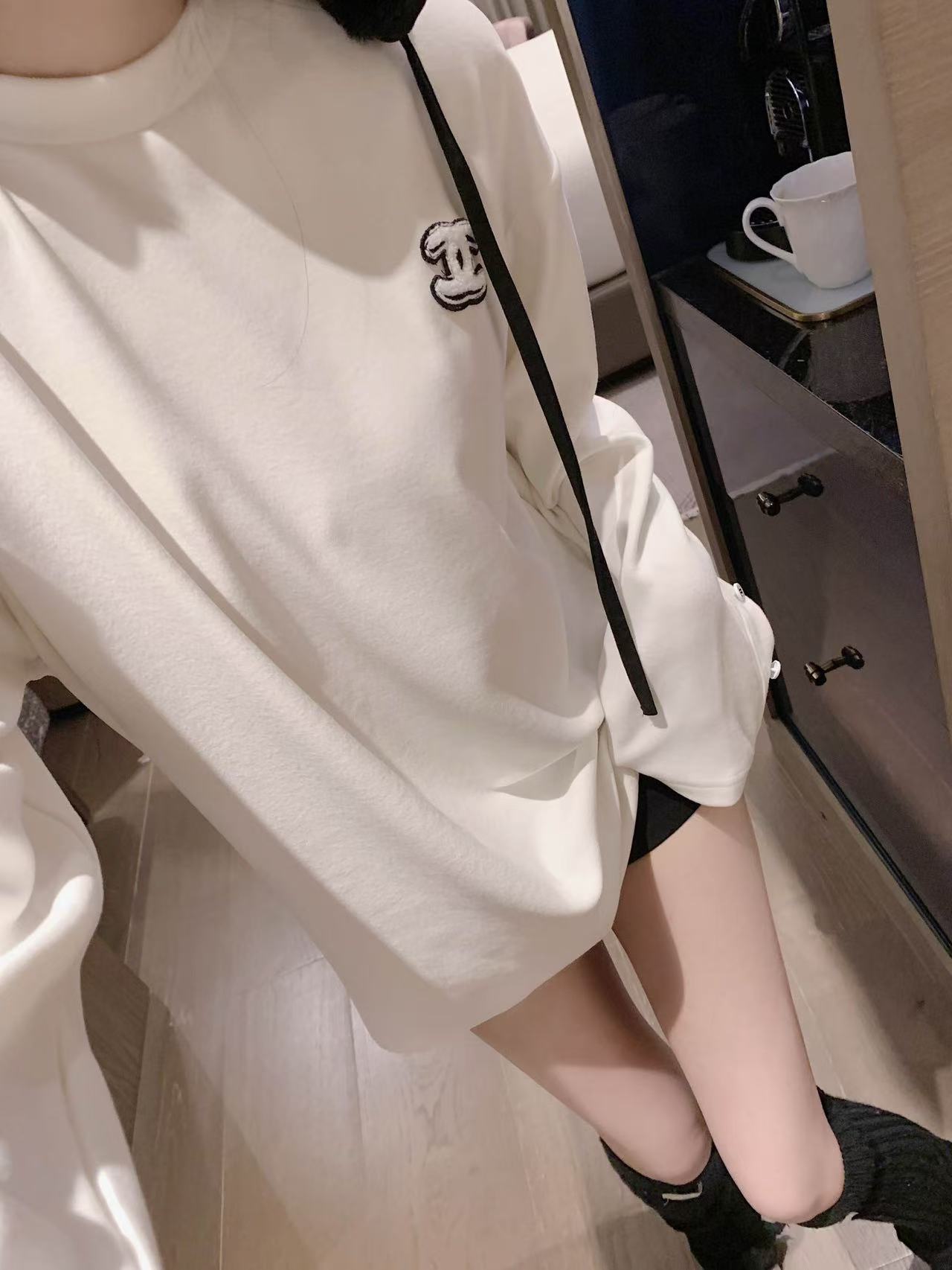 CHANE1 裏起毛ダブルCロングスリーブTシャツ【50％割引+送料無料】