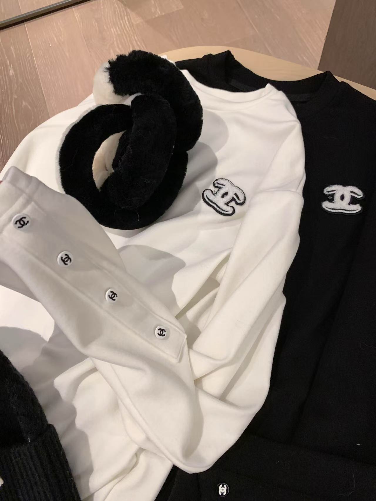 CHANE1 裏起毛ダブルCロングスリーブTシャツ【50％割引+送料無料】