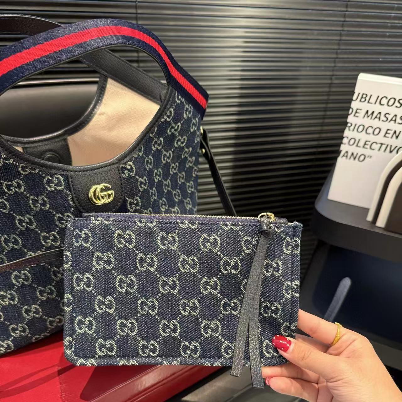 GUCC1 Giglioジャカードハンドバッグ【50％割引+送料無料】