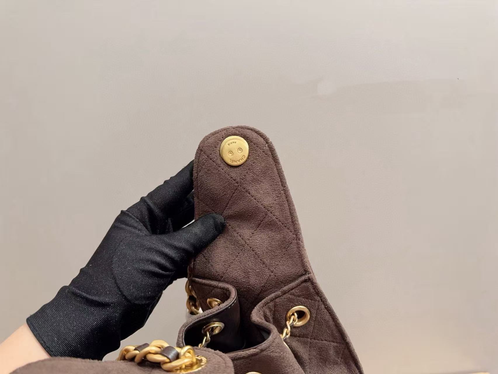 CHANE1 ディアスキン ドローストリング チェーン バケットバッグ【50%割引+送料無料】