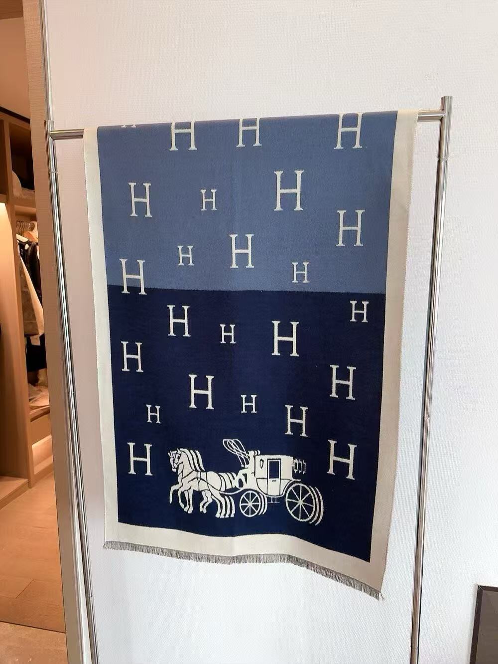 HERME5プリントカシミアスカーフ【50％割引+送料無料】