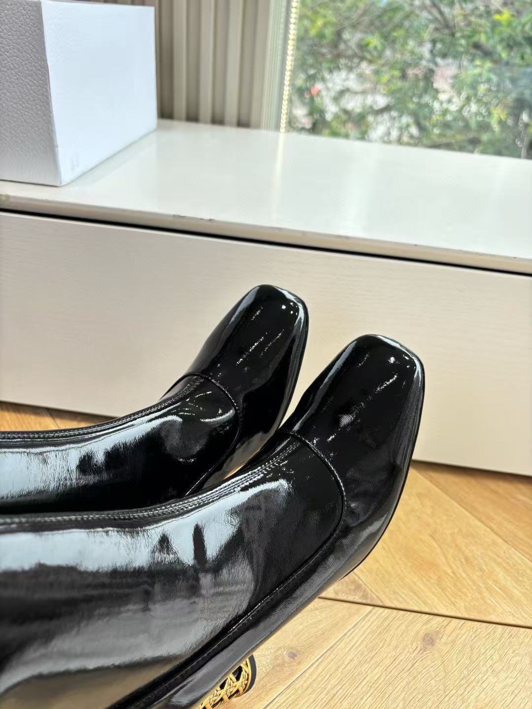 DIOR 高品質ミニマリストパテントレザーハイヒールアンクルブーツ【50%割引+送料無料】