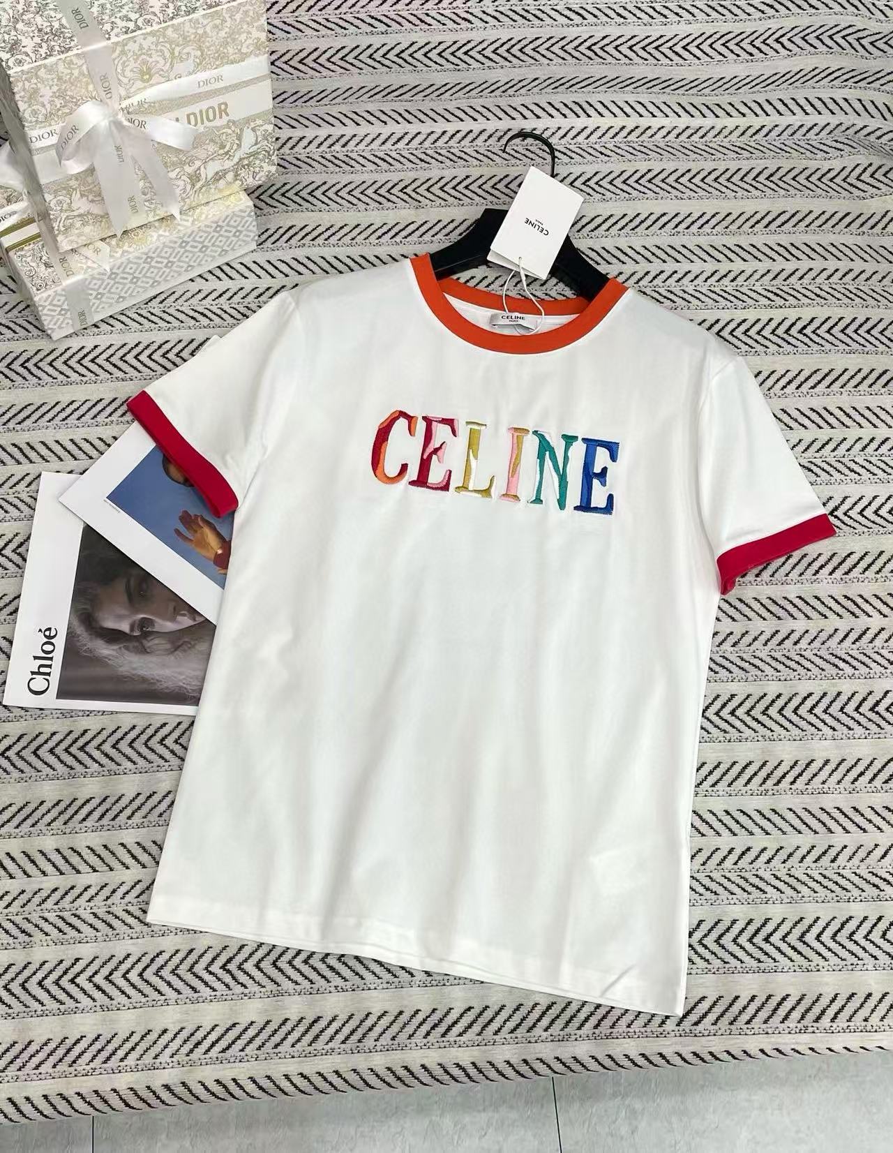 CEL1NE カラーブロック レター Tシャツ【50％割引+送料無料】